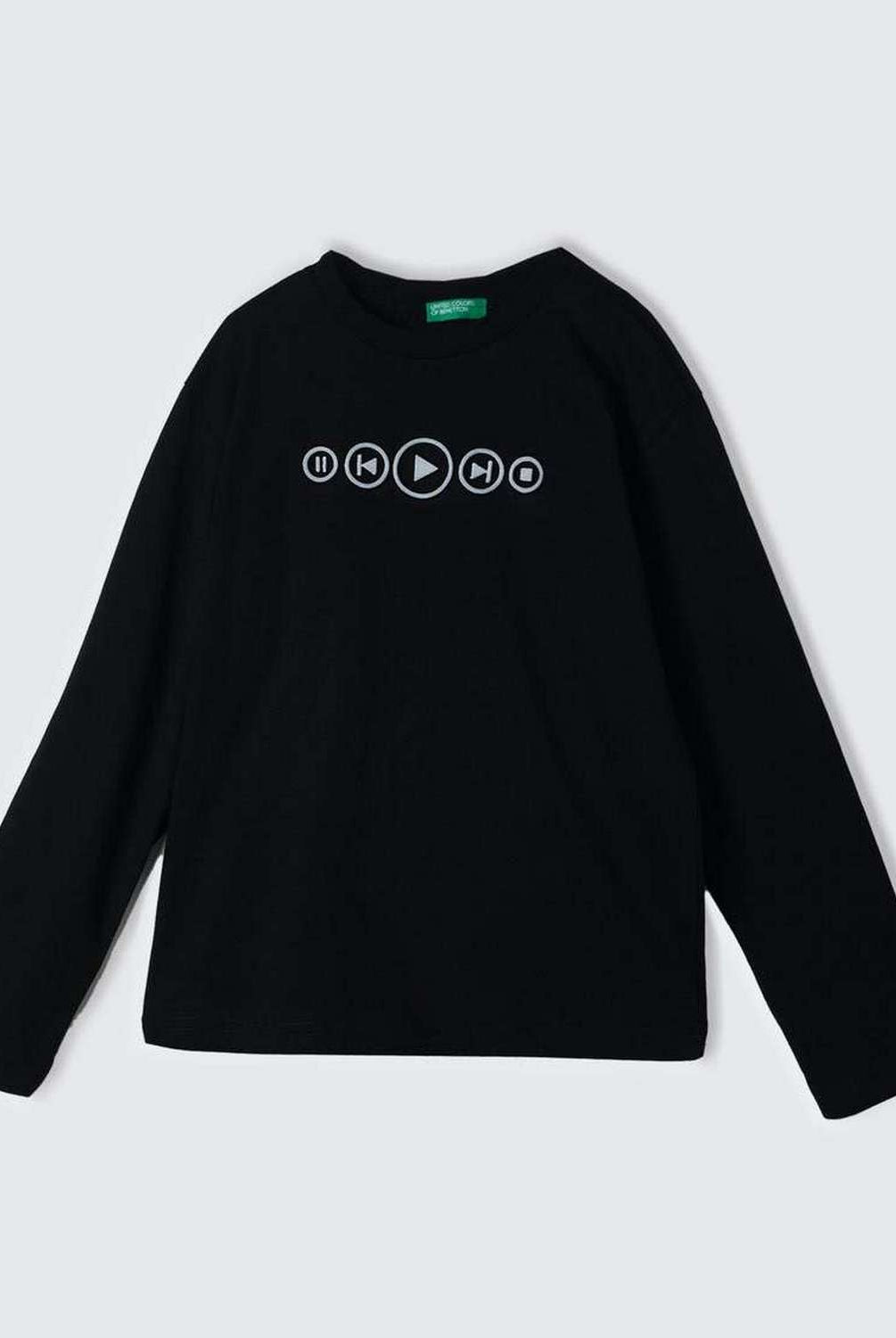 يونايتد كولورز اوف بينيتون تيشيرت مطبوع بنقشه للنوعين أطفالي