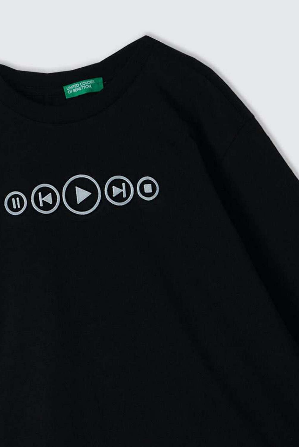 يونايتد كولورز اوف بينيتون تيشيرت مطبوع بنقشه للنوعين أطفالي