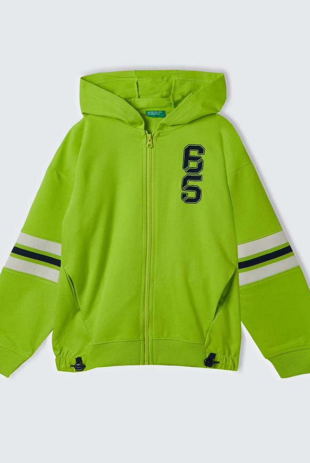 يونايتد كولورز اوف بينيتون كنزة بهودي وجيب أمامي بسحاب