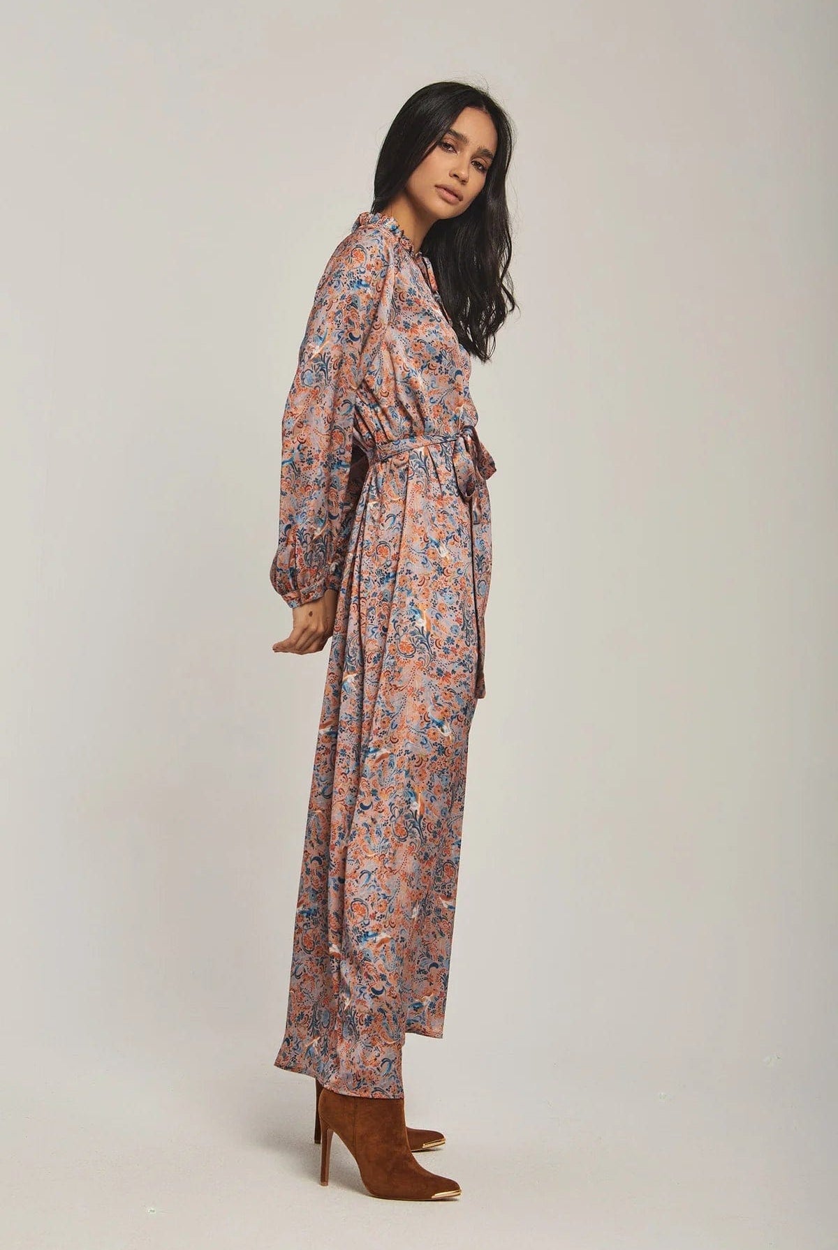 داليدرس فستان نسائي ماكسي ناعم طباعة الأزهار