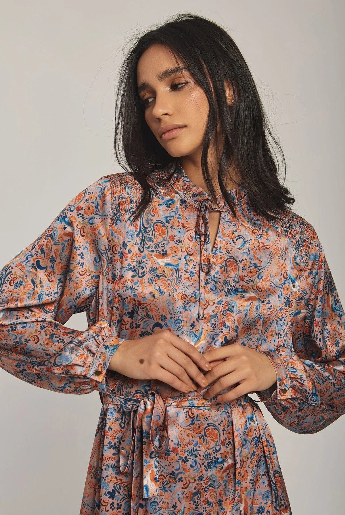 داليدرس فستان نسائي ماكسي ناعم طباعة الأزهار