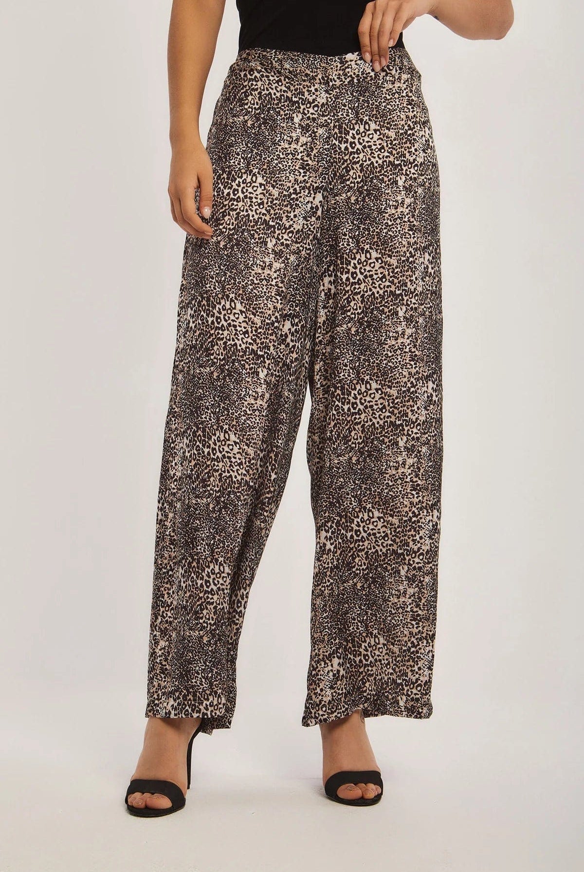 داليدرس بنطال نسائي وسيع بنمط نمري متعدد الألوان