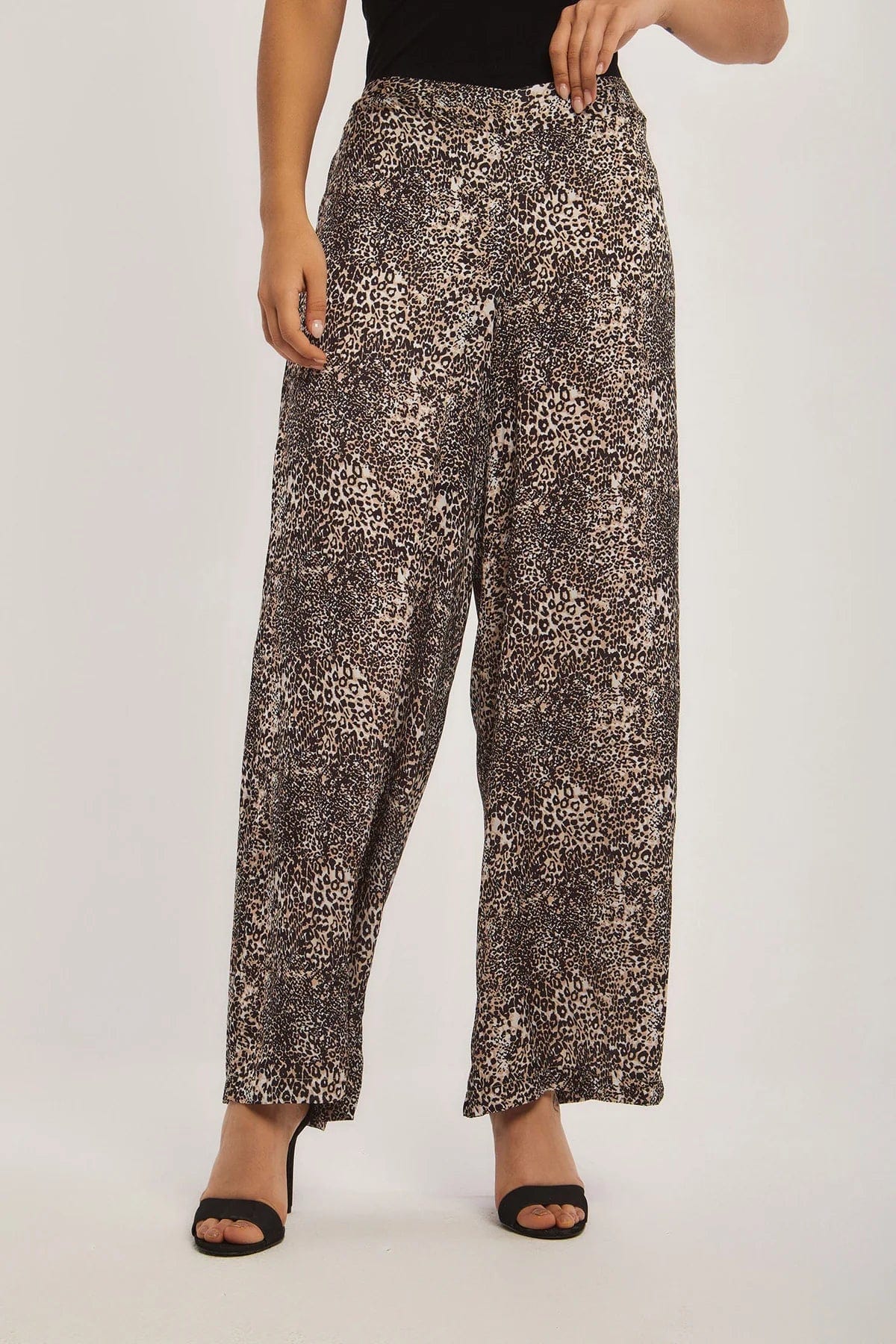 داليدرس بنطال نسائي وسيع بنمط نمري متعدد الألوان