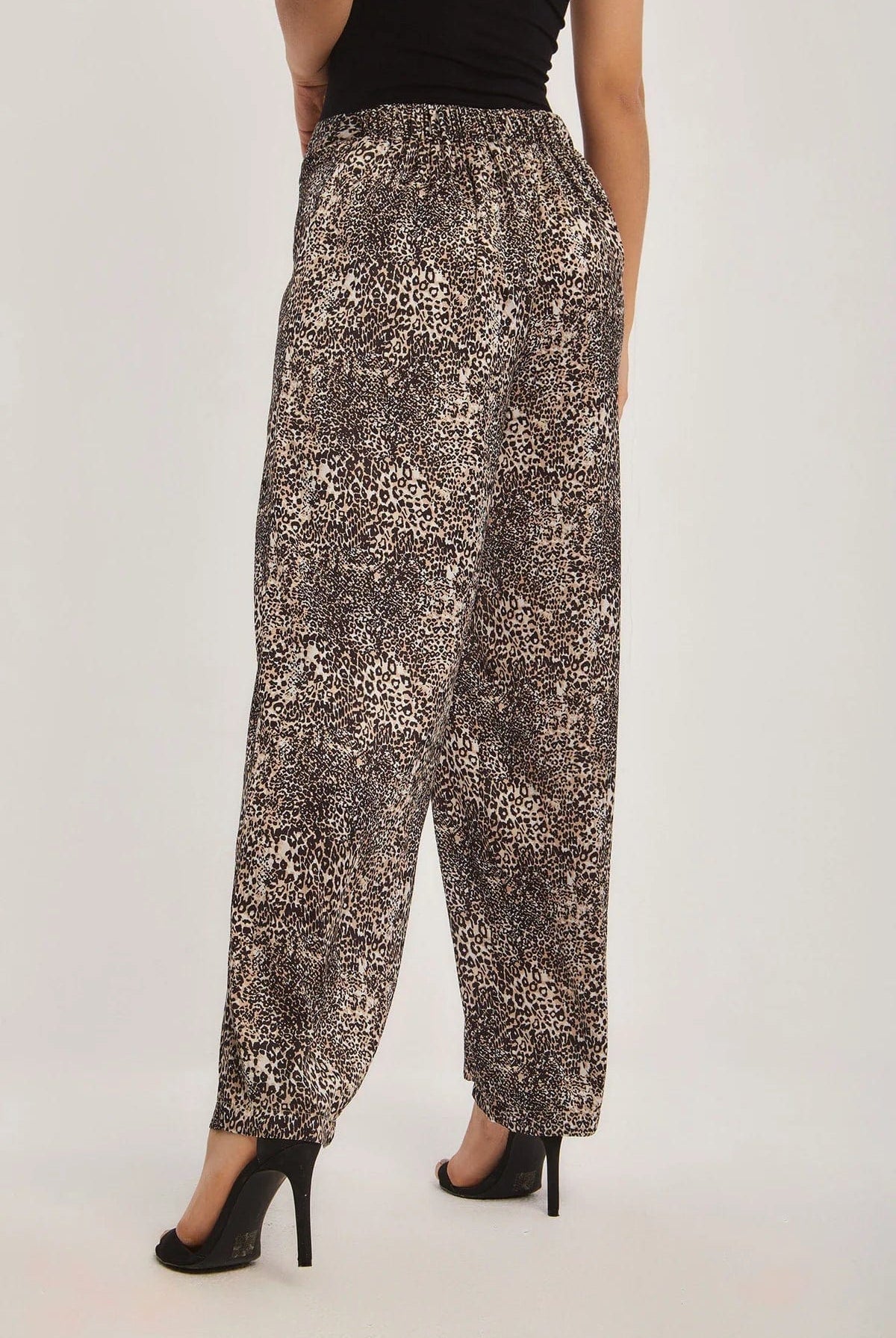 داليدرس بنطال نسائي وسيع بنمط نمري متعدد الألوان