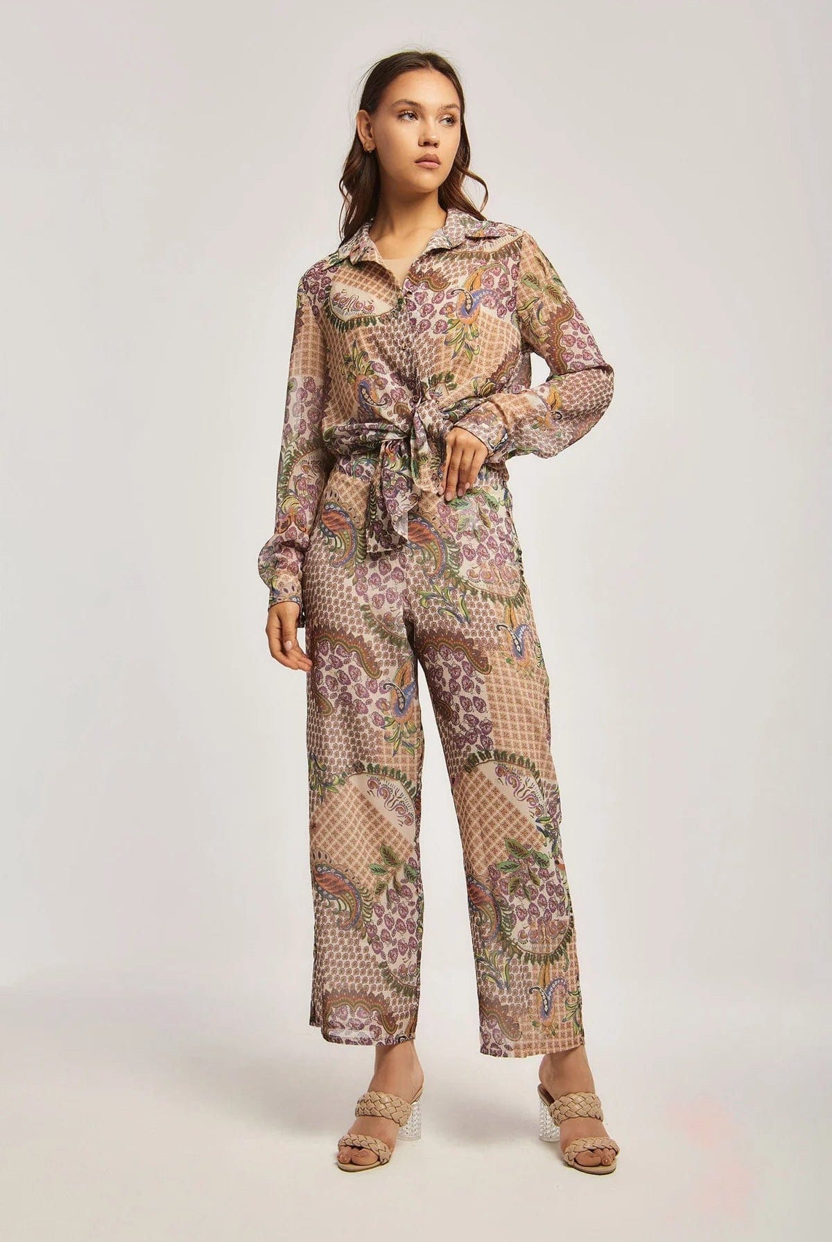 داليدرس بنطال نسائي خفيف مشجر متعدد الألوان