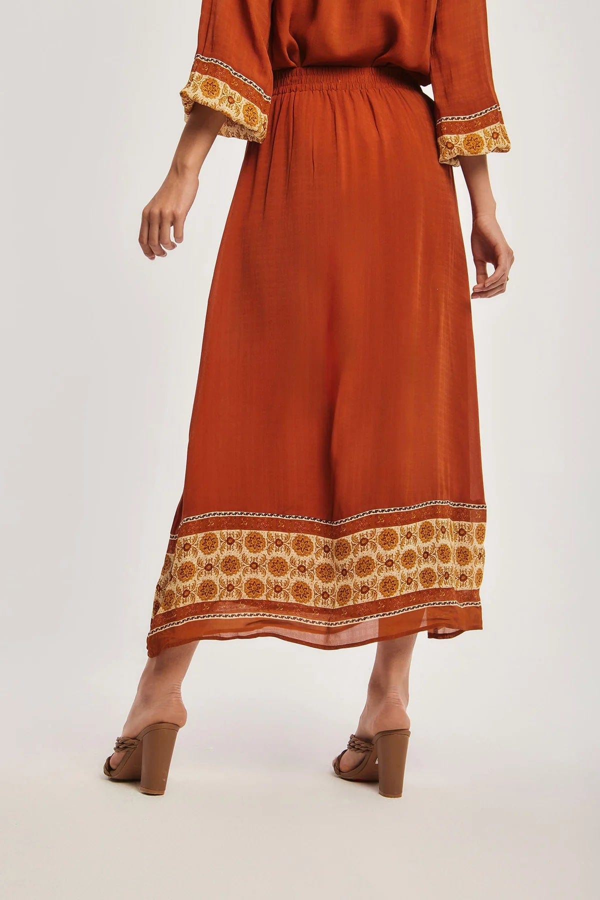 داليدرس تنورة نسائية منقوشة من الاسفل متعدد الألوان