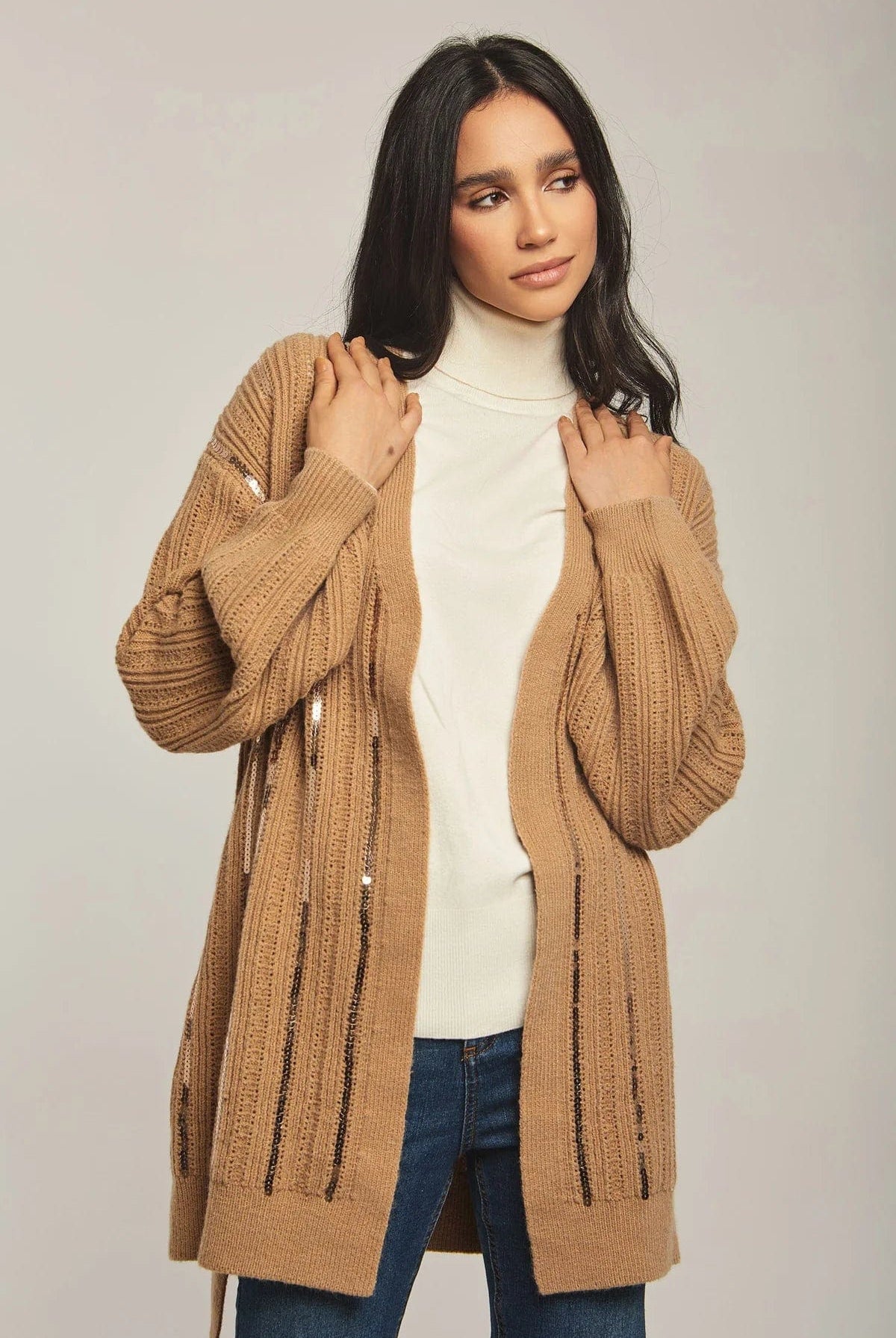 داليدرس كارديجان منسوج نسائي وردي