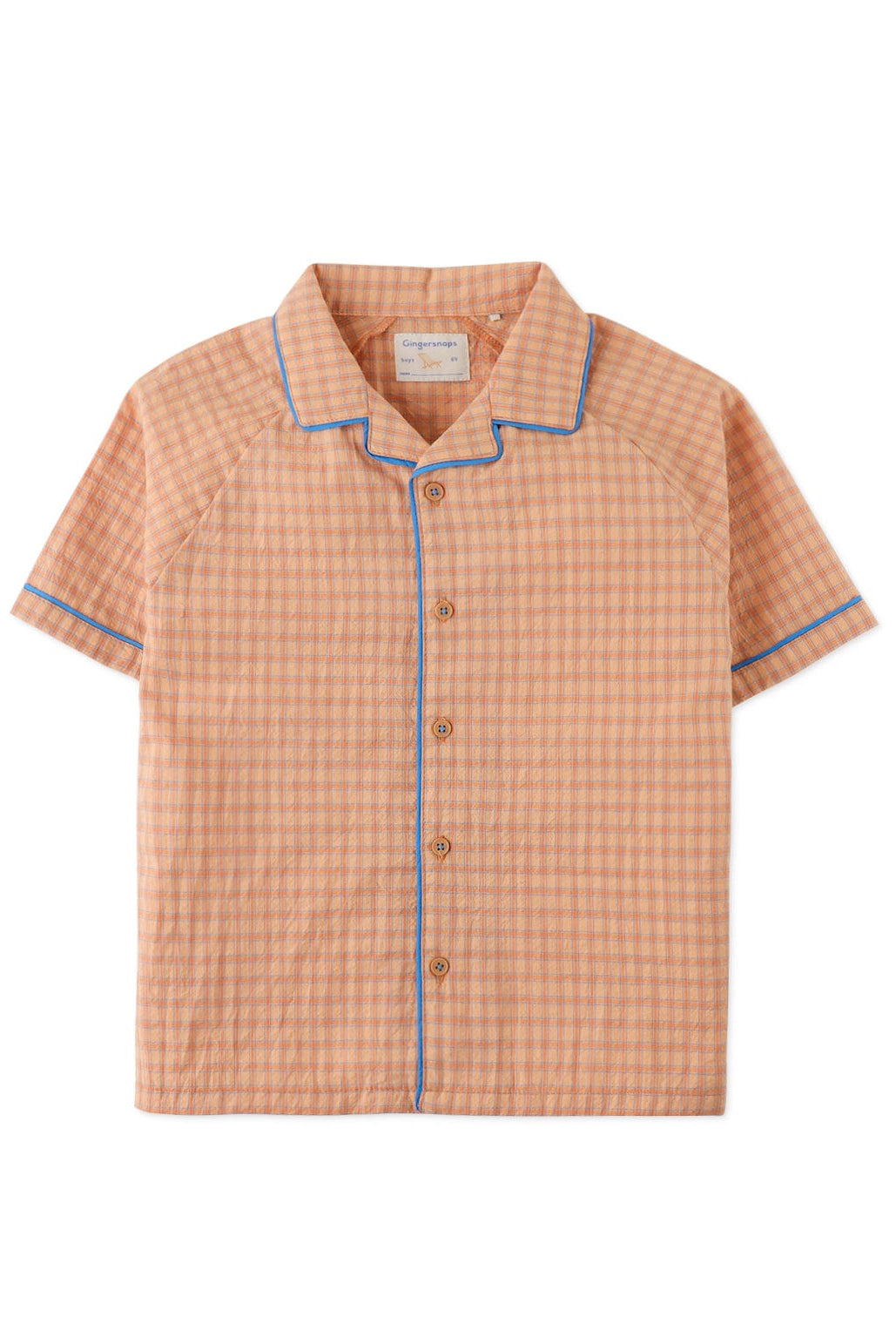 جينجرسنابس قميص بولو ولادي مربعات نص كم