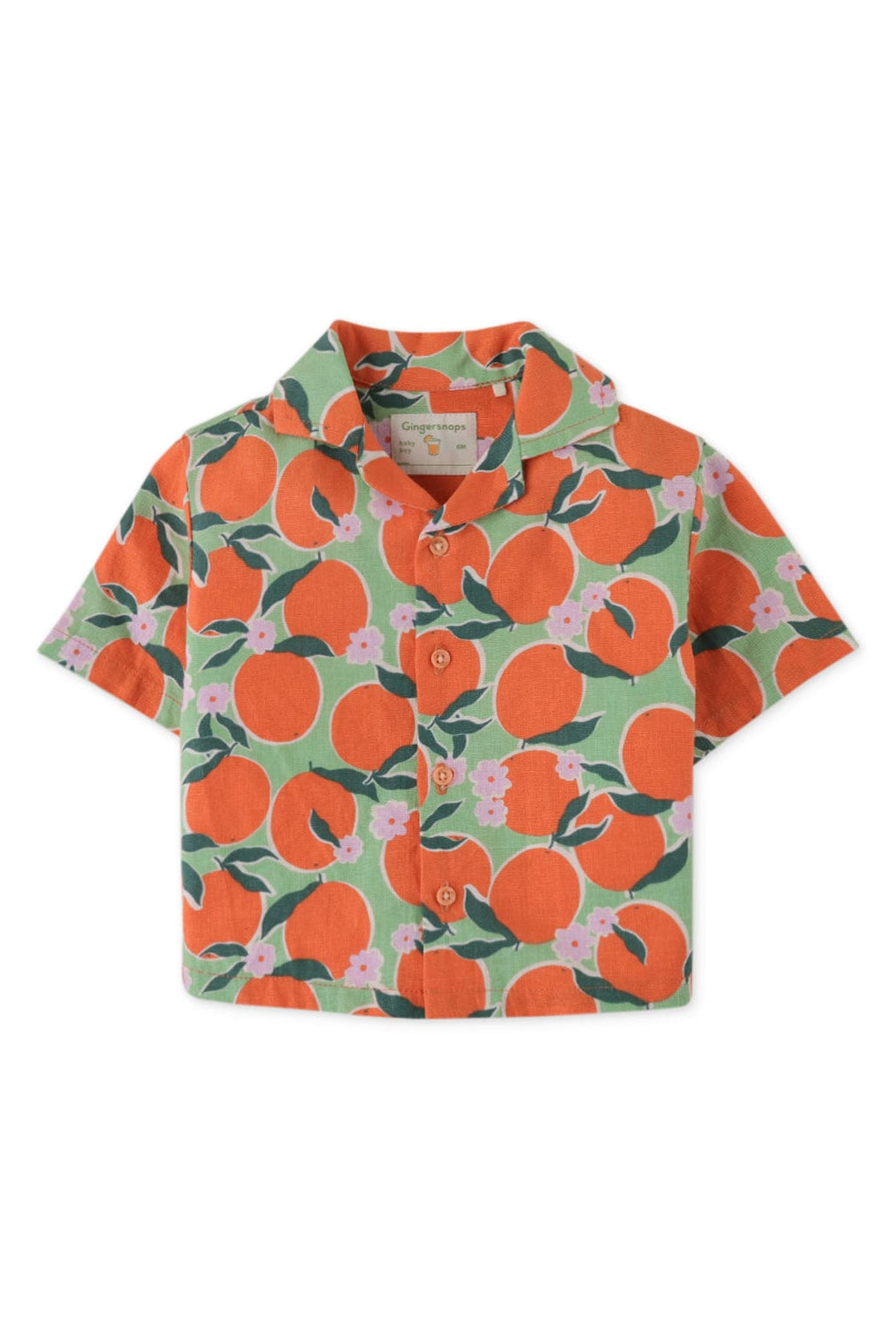 جينجرسنابس قميص نص كم بولو بيبي ولاد بنقشة فاكهة