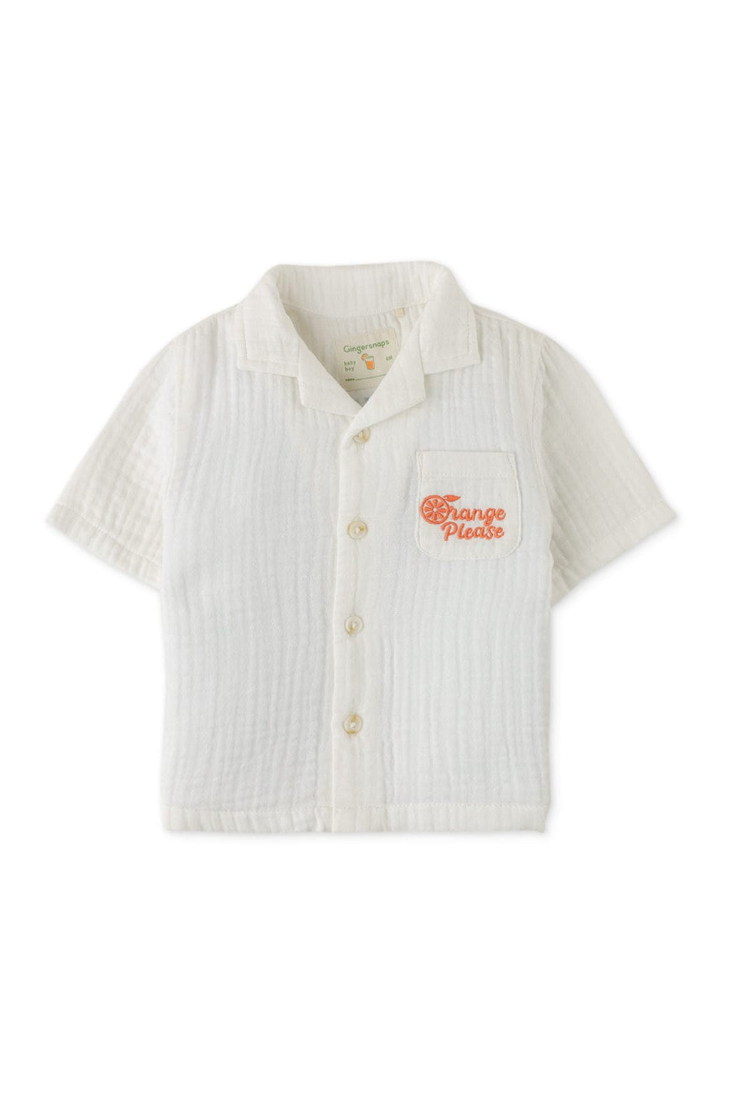 جينجرسنابس قميص بولو بيبي ولاد بأزرار أمامية نص كم