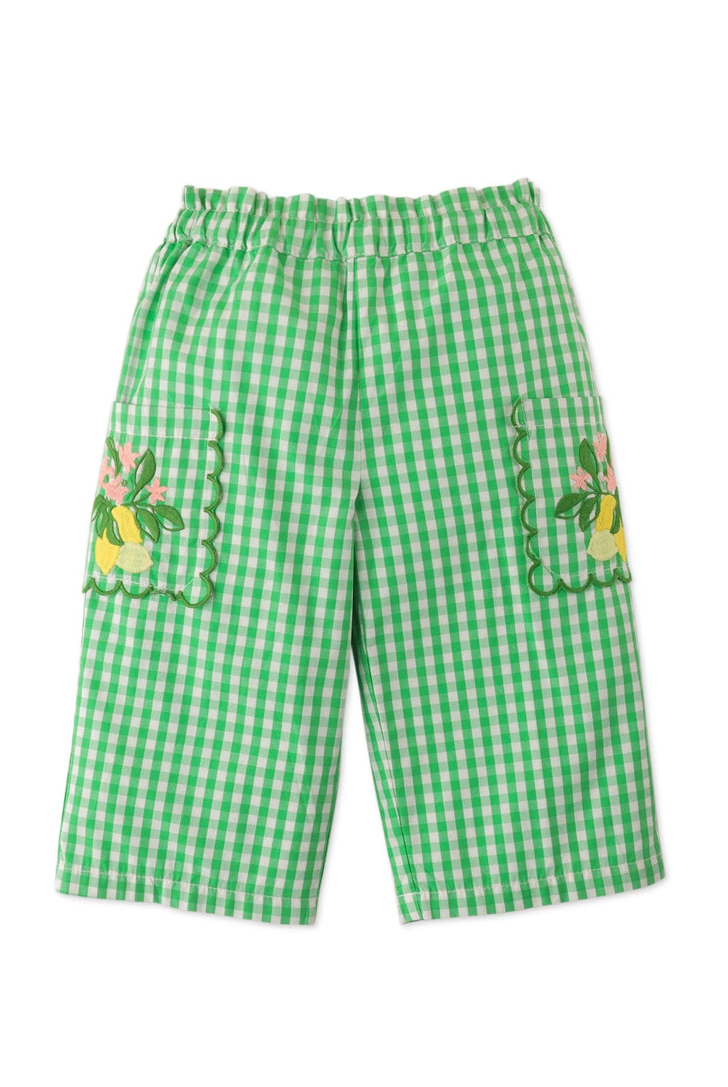 جينجرسنابس بنطلون بيبي بنات مربعات بجيوب جانبية واسع