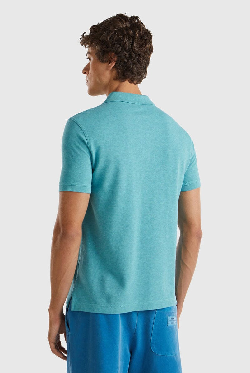 يونايتد كولورز اوف بينيتون تي شيرت بولو مزين بشعار على الصدر من قطن 100%