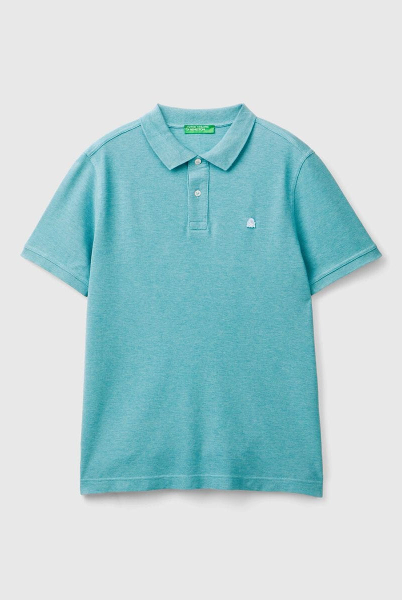 يونايتد كولورز اوف بينيتون تي شيرت بولو مزين بشعار على الصدر من قطن 100%