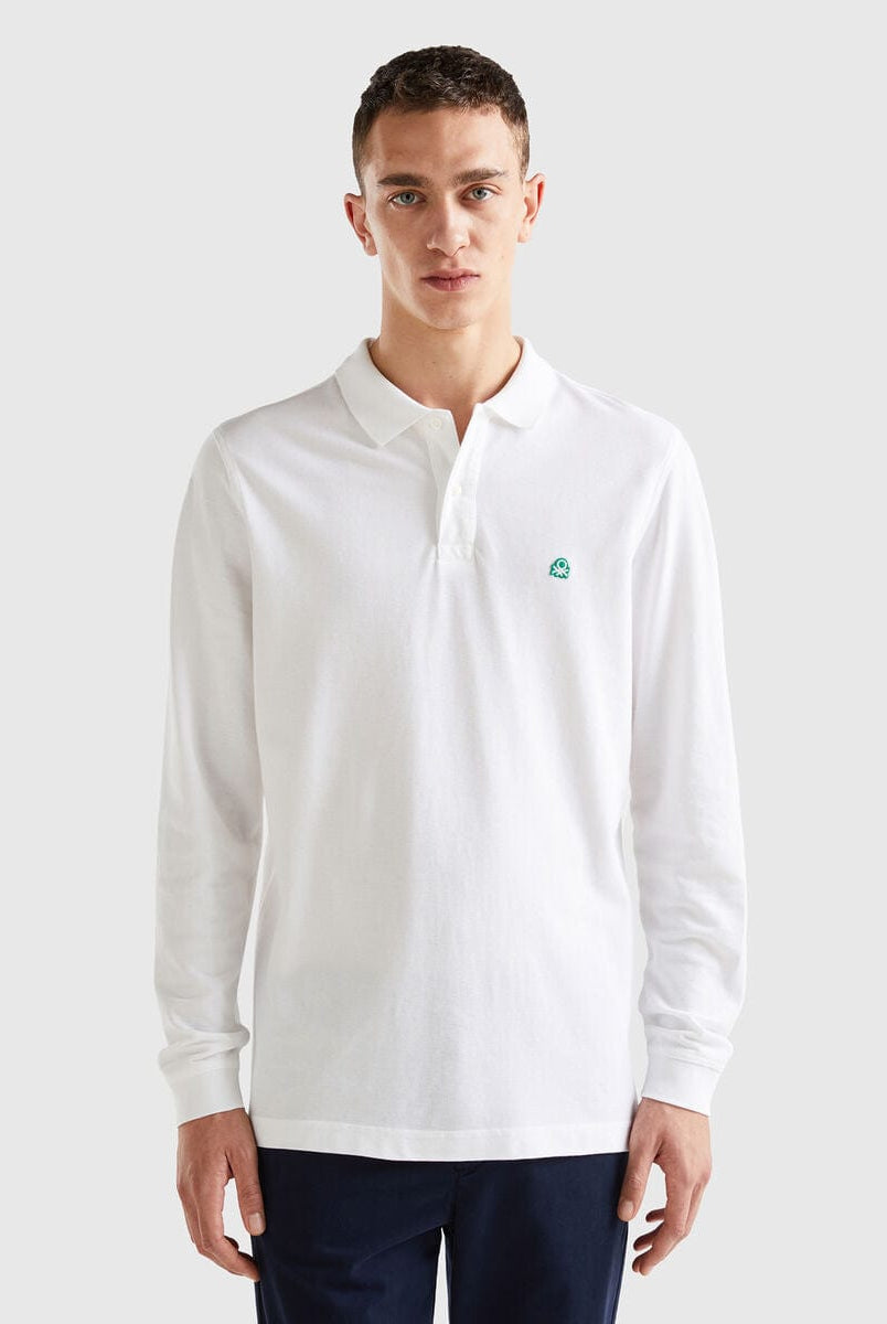 يونايتد كولورز اوف بينيتون قميص بولو شبابي بأكمام طويلة