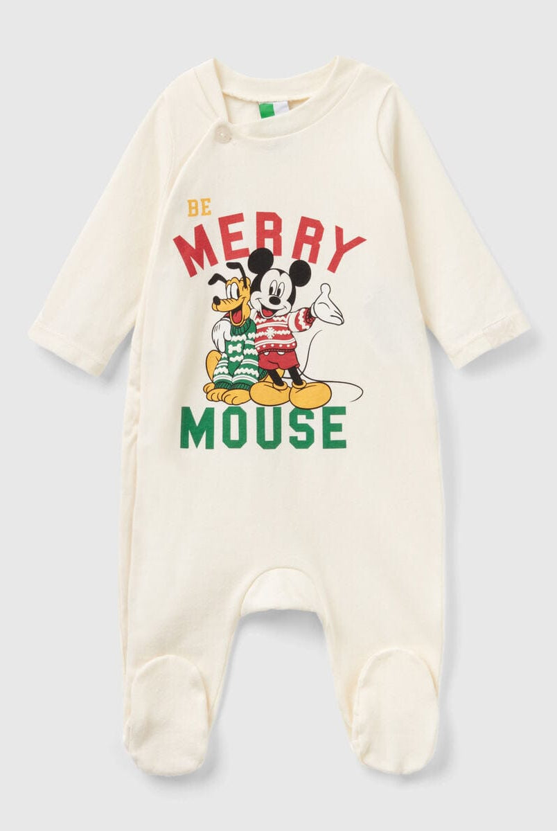 يونايتد كولورز اوف بينيتون بدلة طباعة ميكي رضع أطفالي
