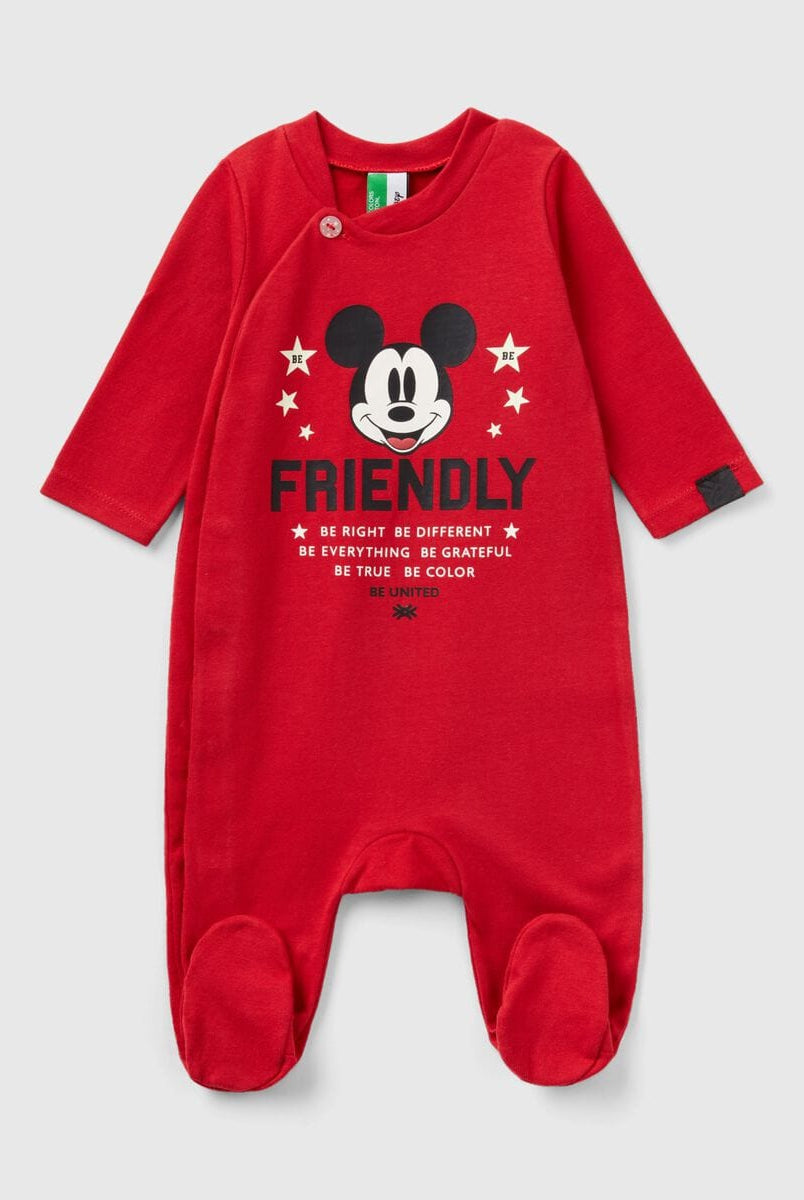 يونايتد كولورز اوف بينيتون بدلة طباعة ميكي رضع أطفالي