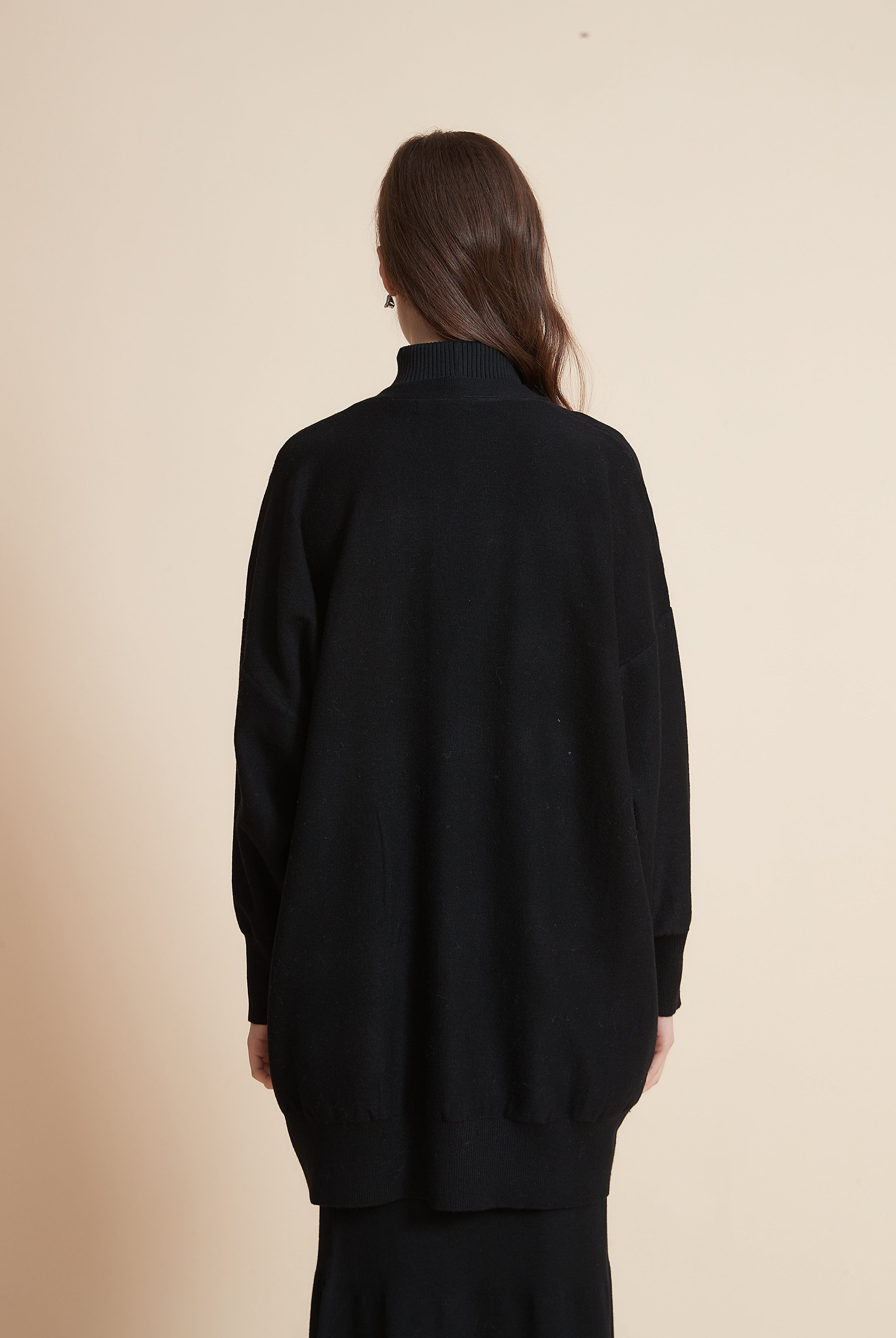 يولا كارديجان نسائي سادة بكم طويل وأزرار أمامية