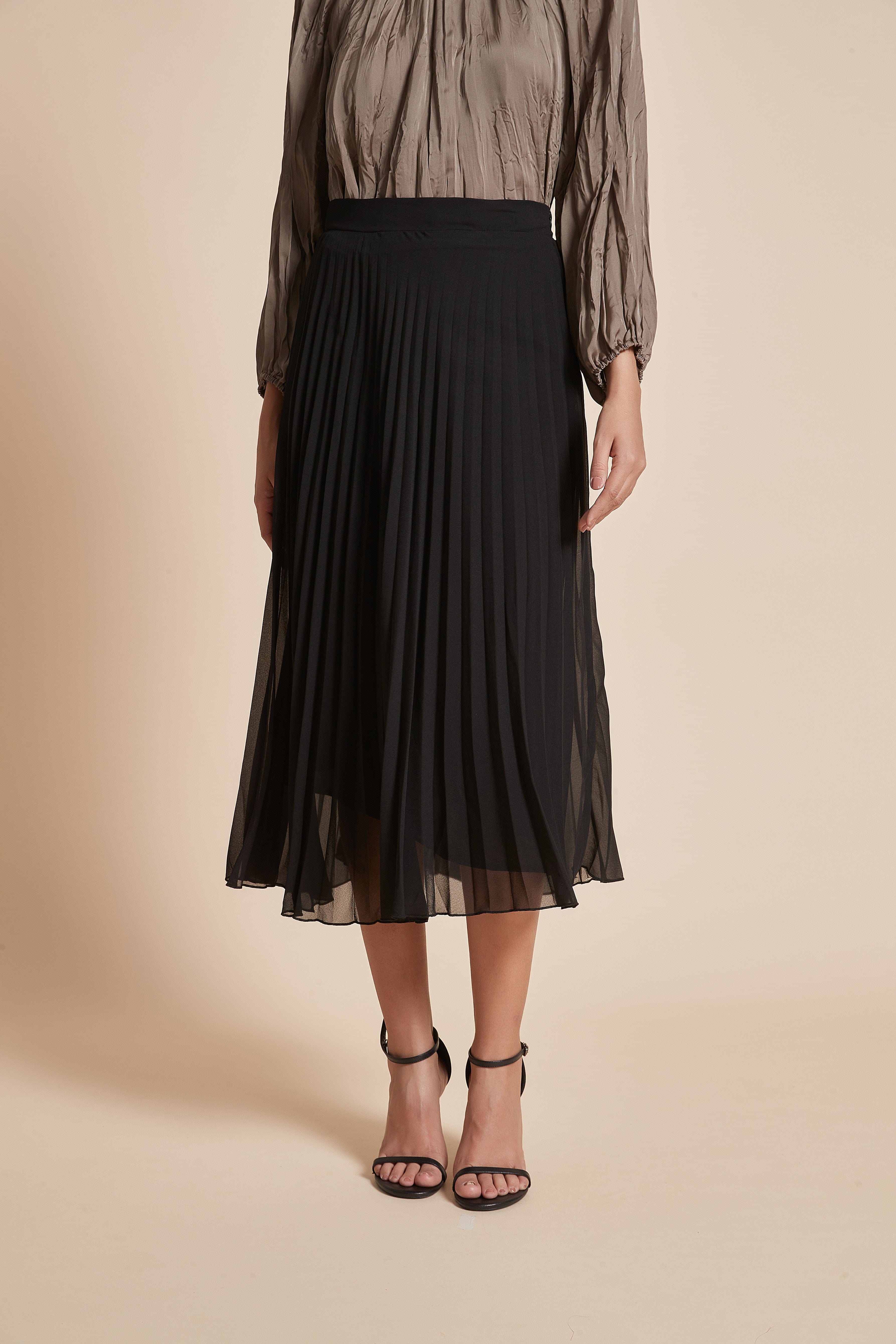 يولا تنورة ميدي سادة بقصة كشكش