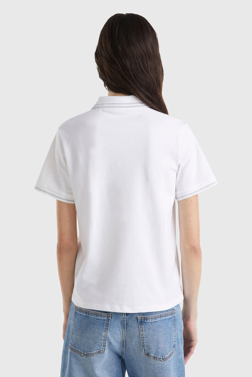 يونايتد كولورز اوف بينيتون قميص بولو داكن أزرق للنساء