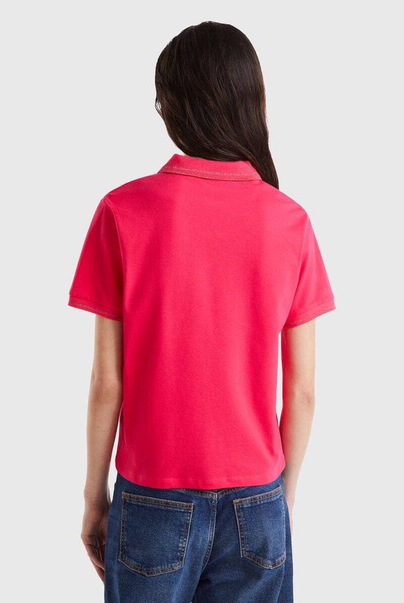 يونايتد كولورز اوف بينيتون قميص بولو داكن أزرق للنساء