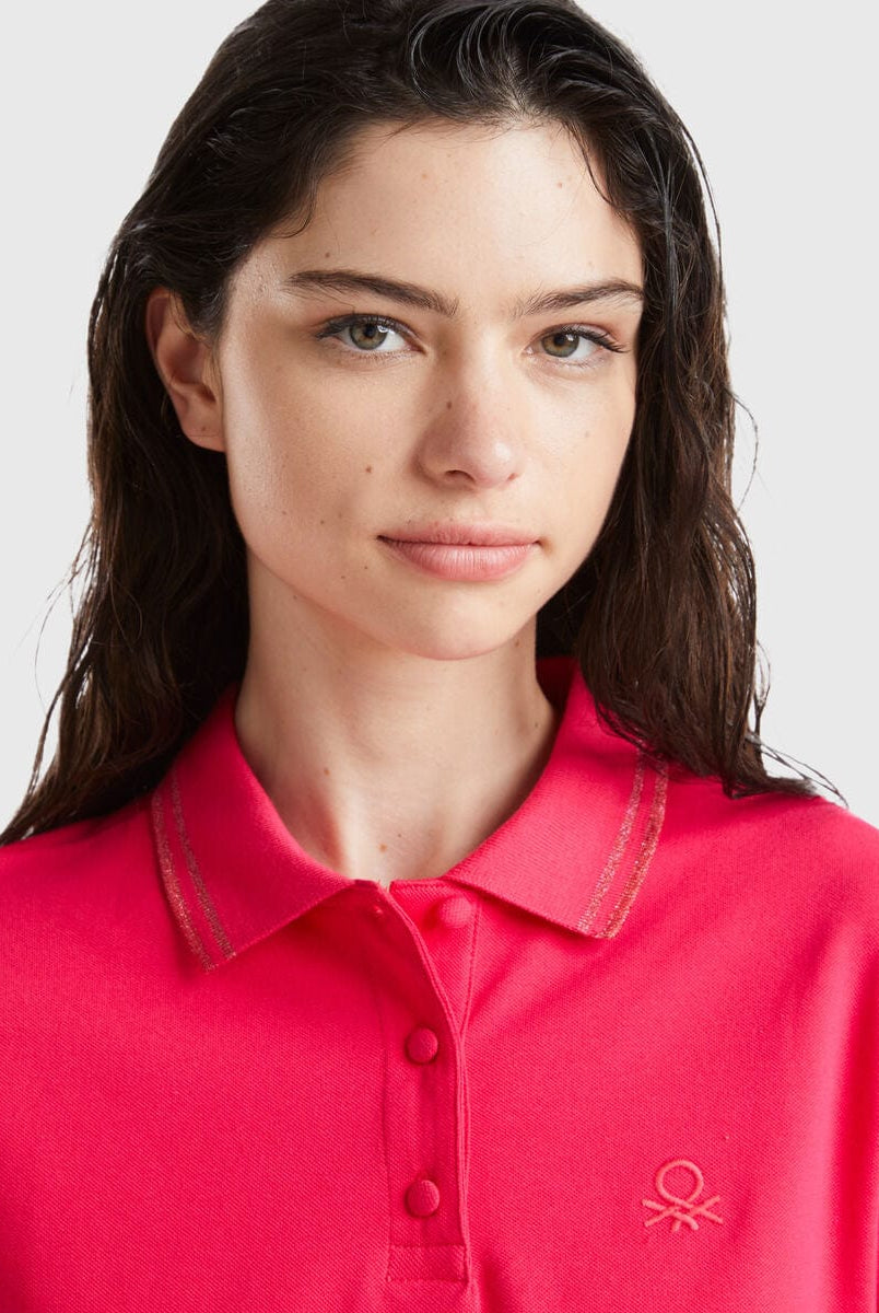 يونايتد كولورز اوف بينيتون قميص بولو داكن أزرق للنساء