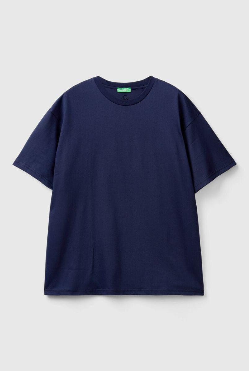 يونايتد كولورز اوف بينيتون تي شيرت رجالي قصير الأكمام برقبة دائرية ناعم