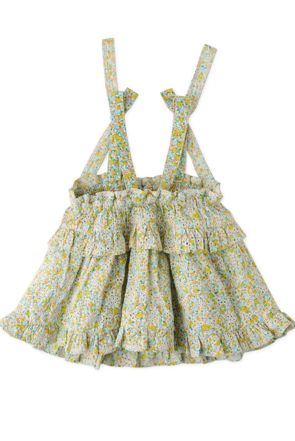 جينجرسنابس بلوزة بناتي بحمالات مربوطة منقوشة