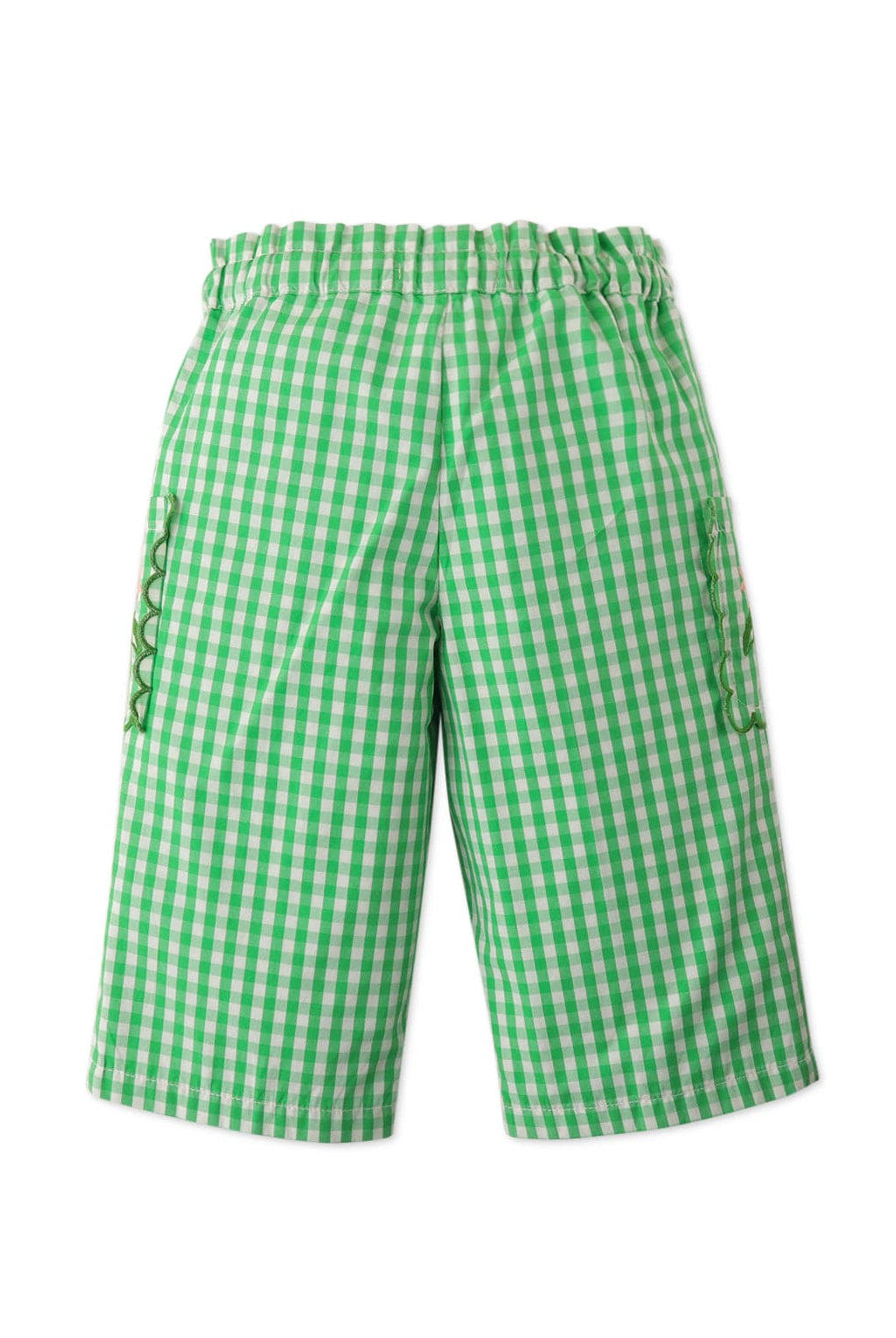 جينجرسنابس بنطلون بيبي بنات مربعات بجيوب جانبية واسع