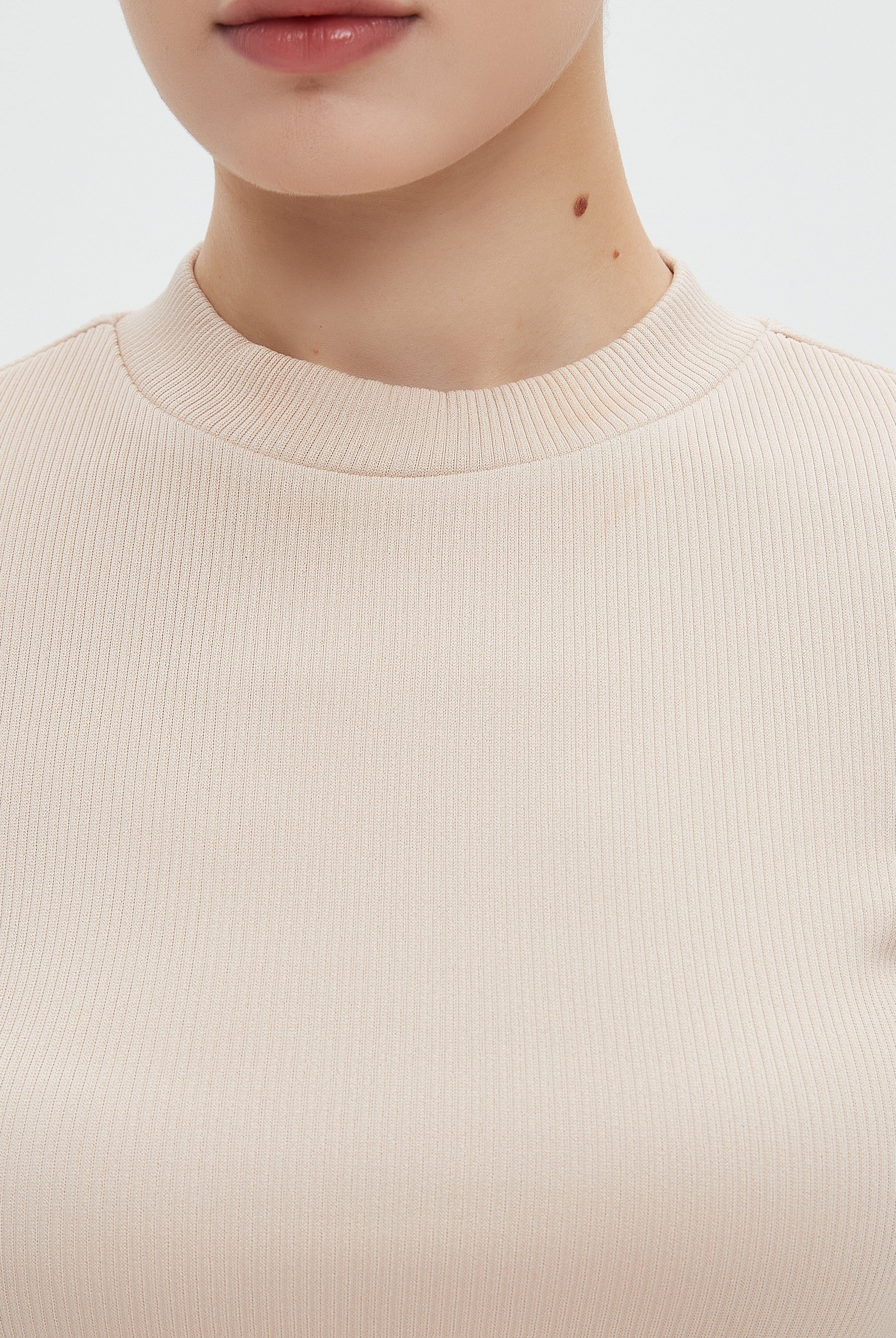 ميكا بلوزة نسائية طويلة سادة باكمام طويلة