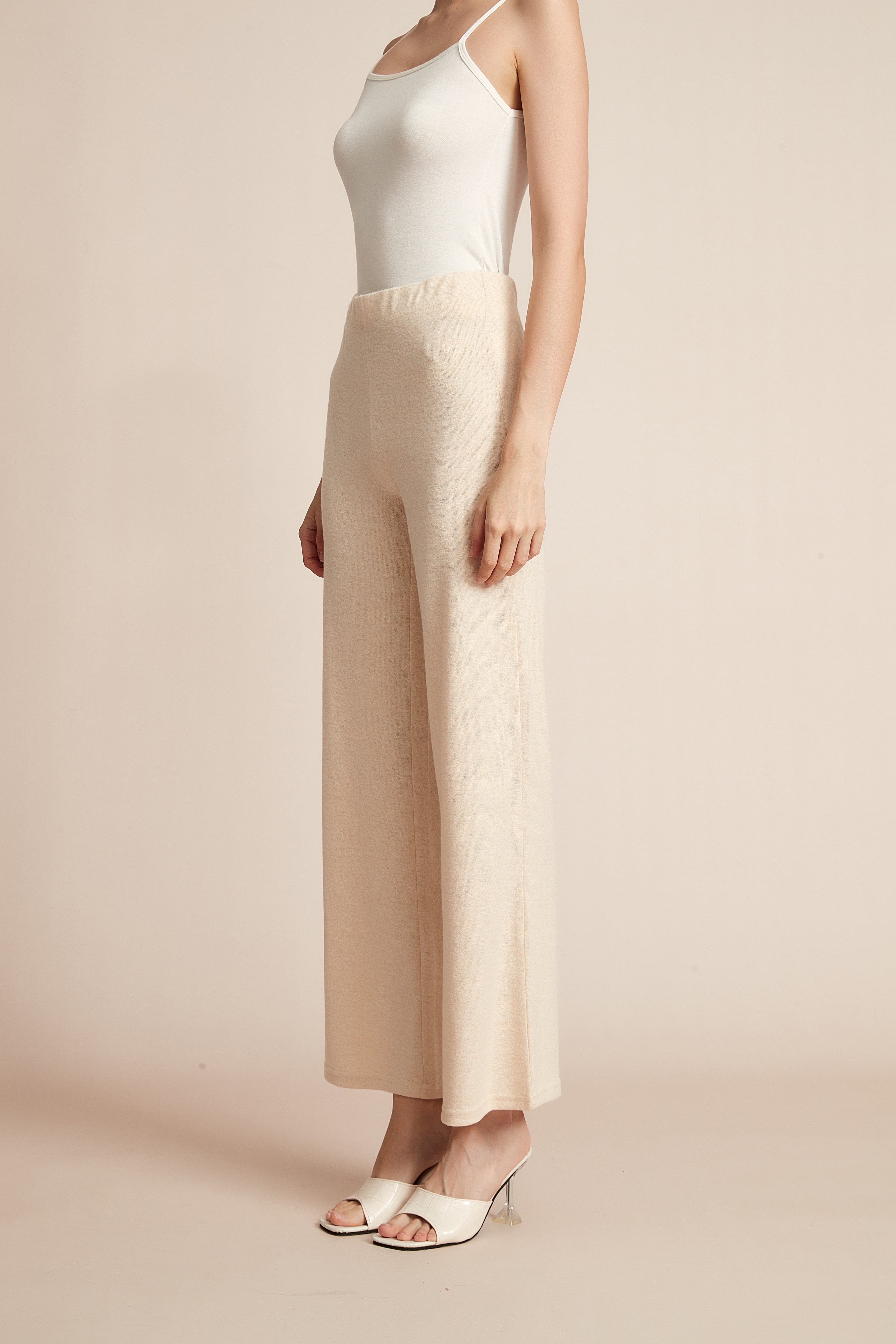 يولا بنطلون نسائي سادة برجل واسعة للشتاء