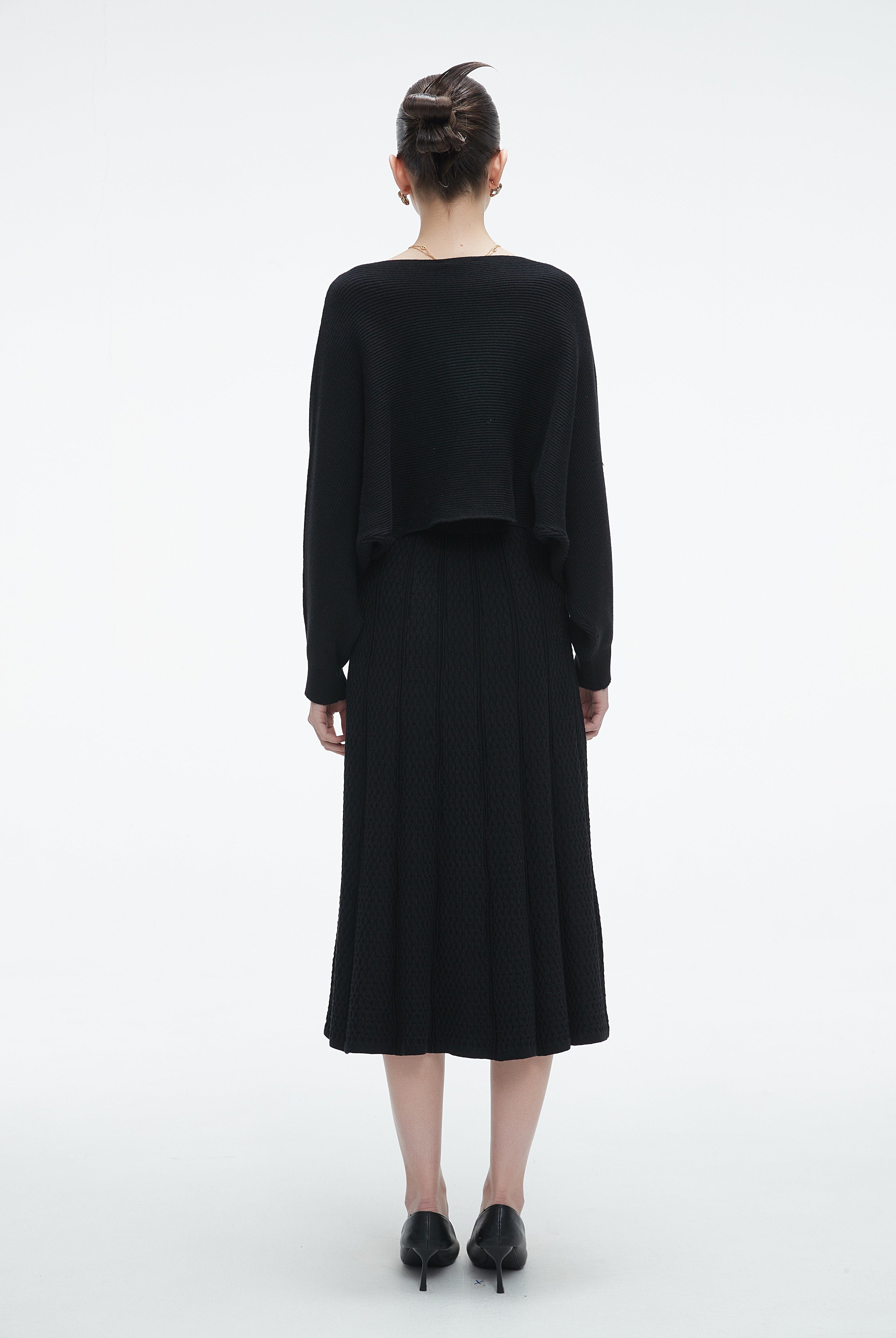 يولا بلوزة نسائية لف سادة بأكمام طويلة وفتحة من الأمام