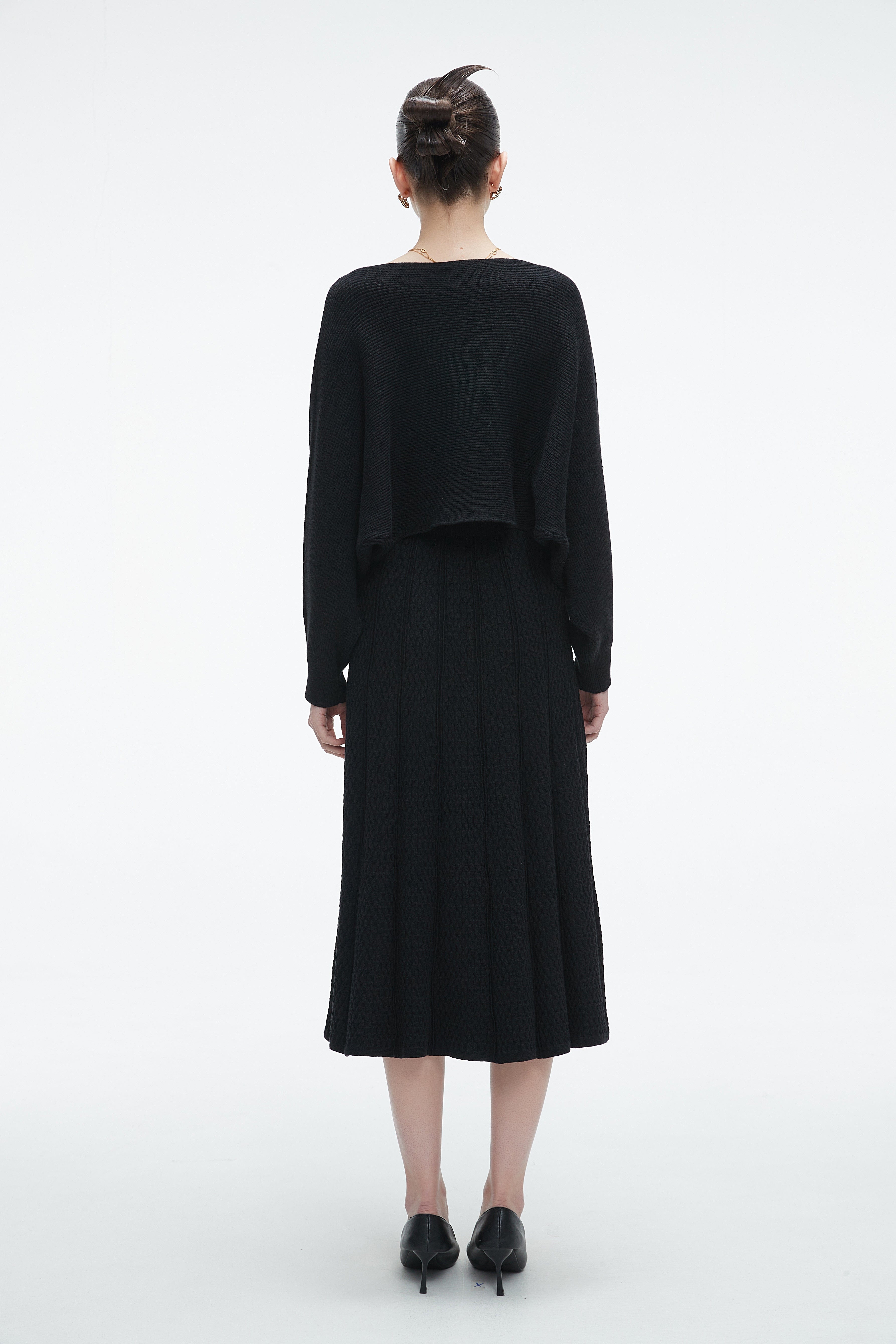 يولا بلوزة نسائية لف سادة بأكمام طويلة وفتحة من الأمام