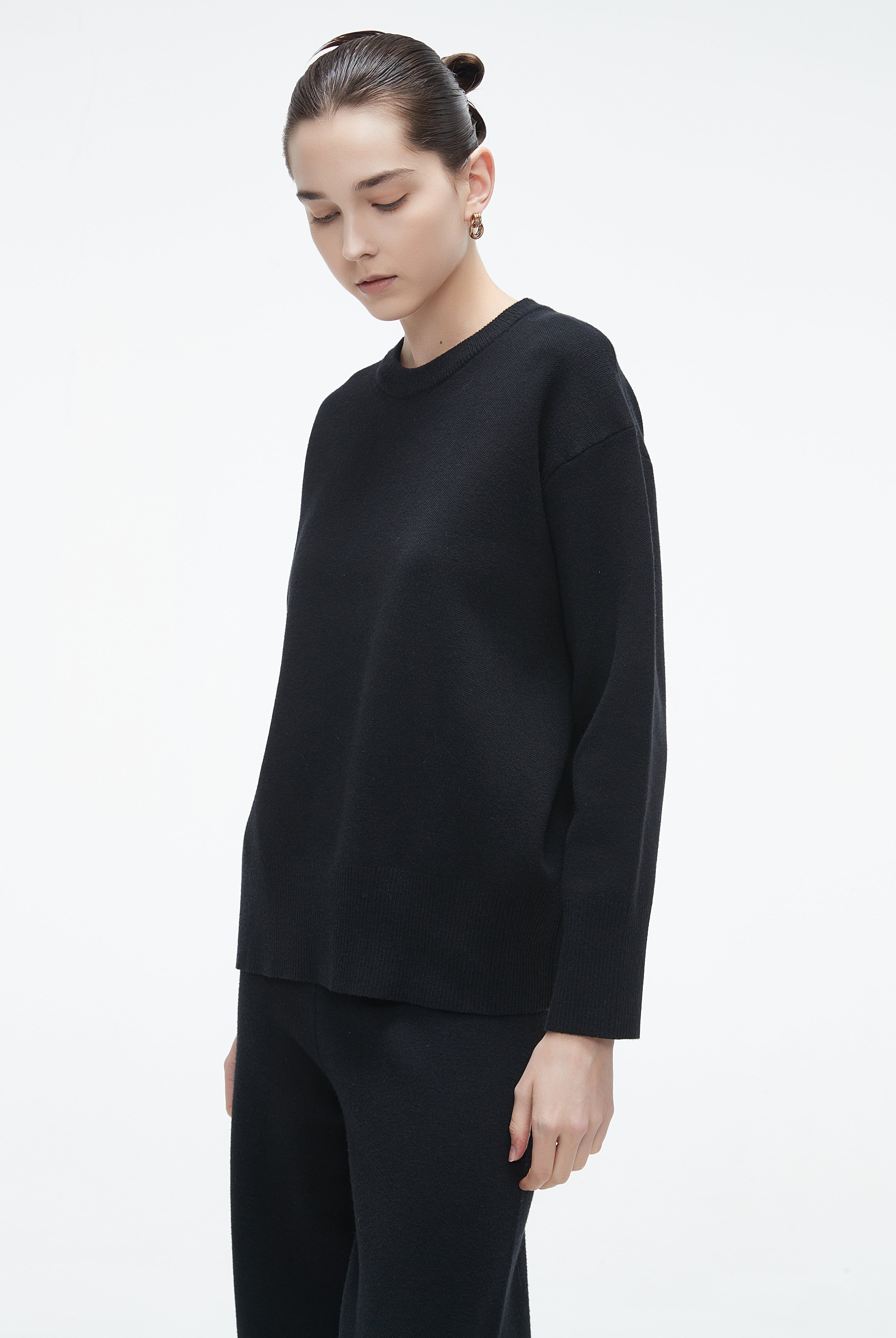 يولا بلوزة طويلة شتوي سادة نسائية بكم طويل