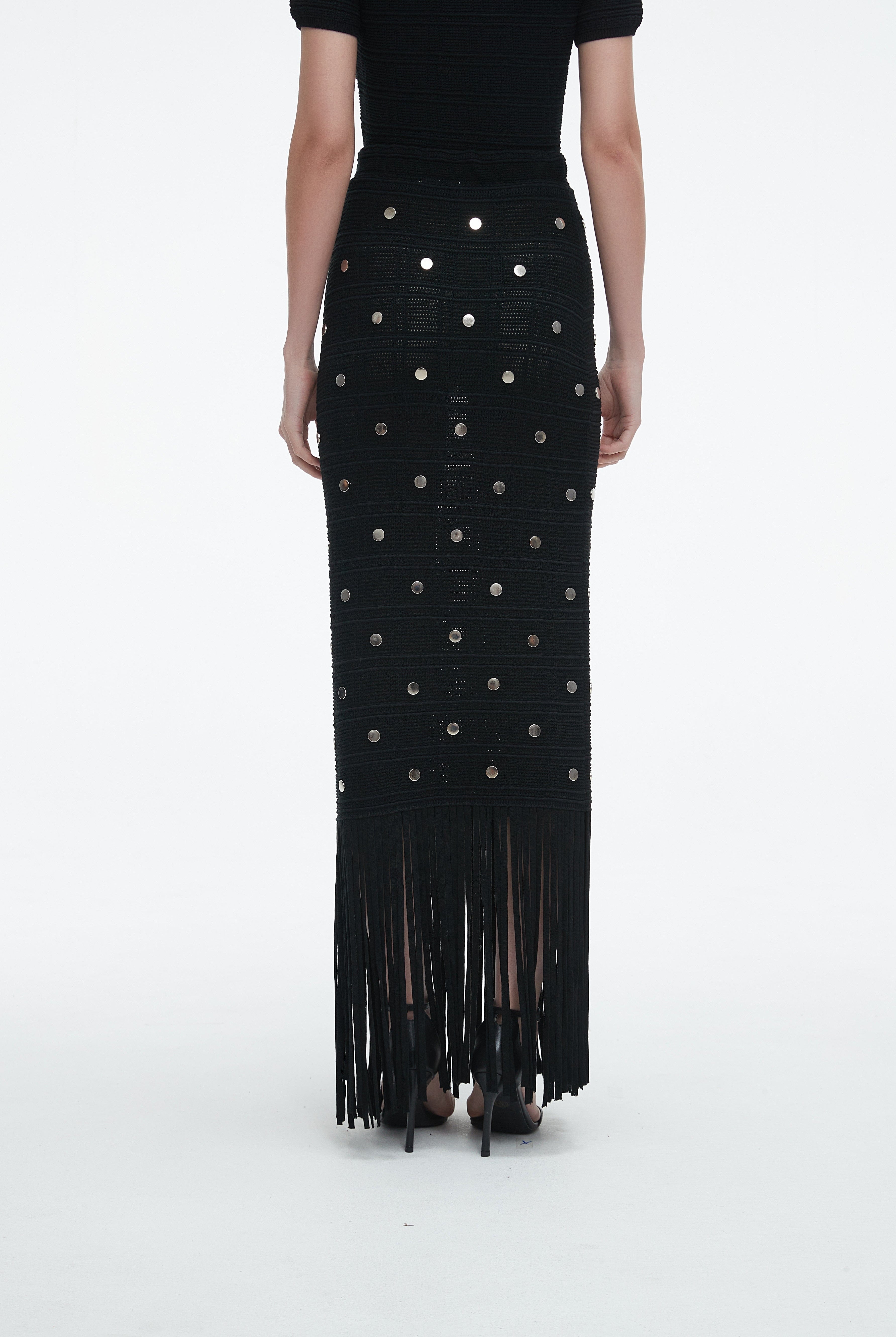 يولا تنورة نسائية مرصعة بالفصوص