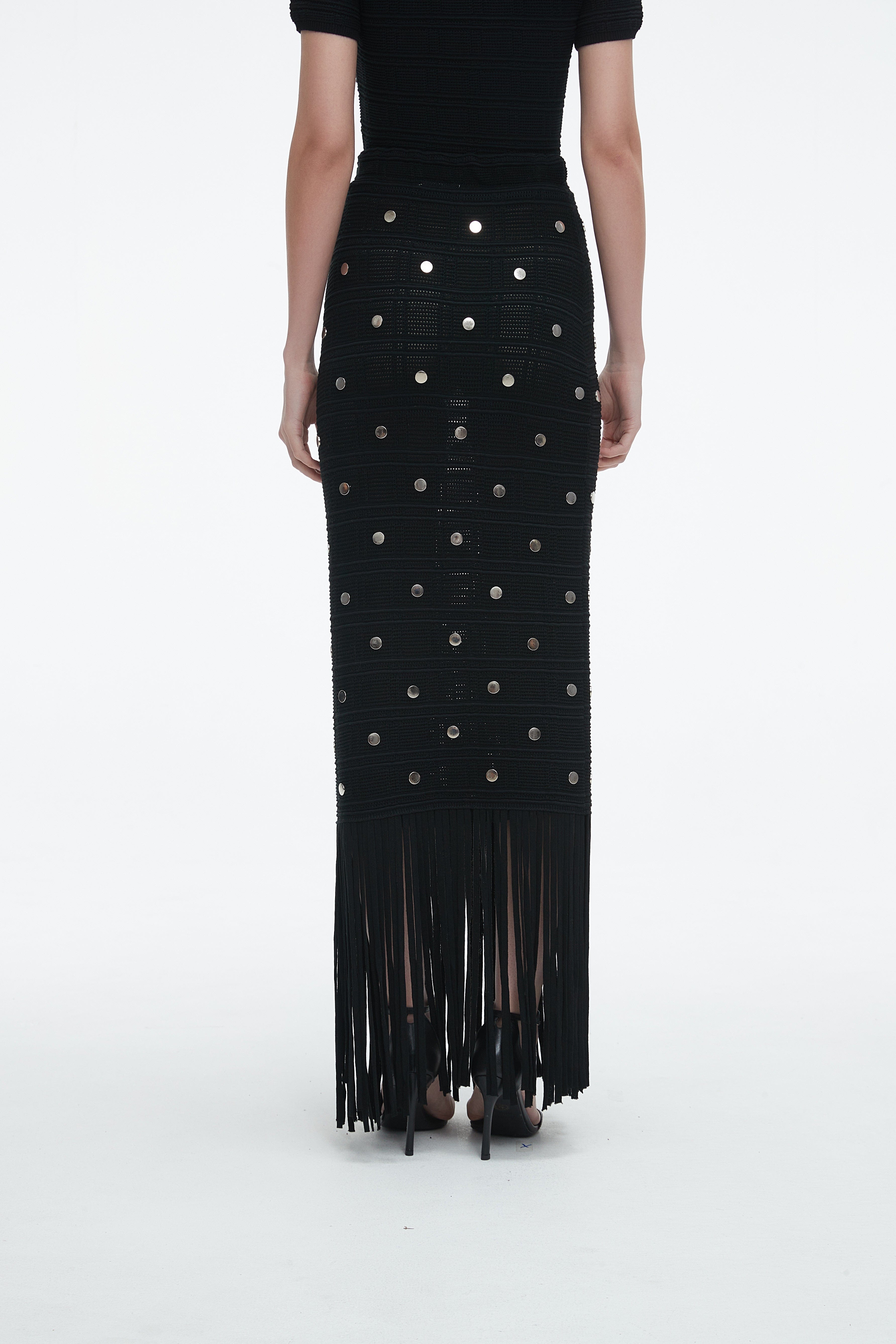 يولا تنورة نسائية مرصعة بالفصوص