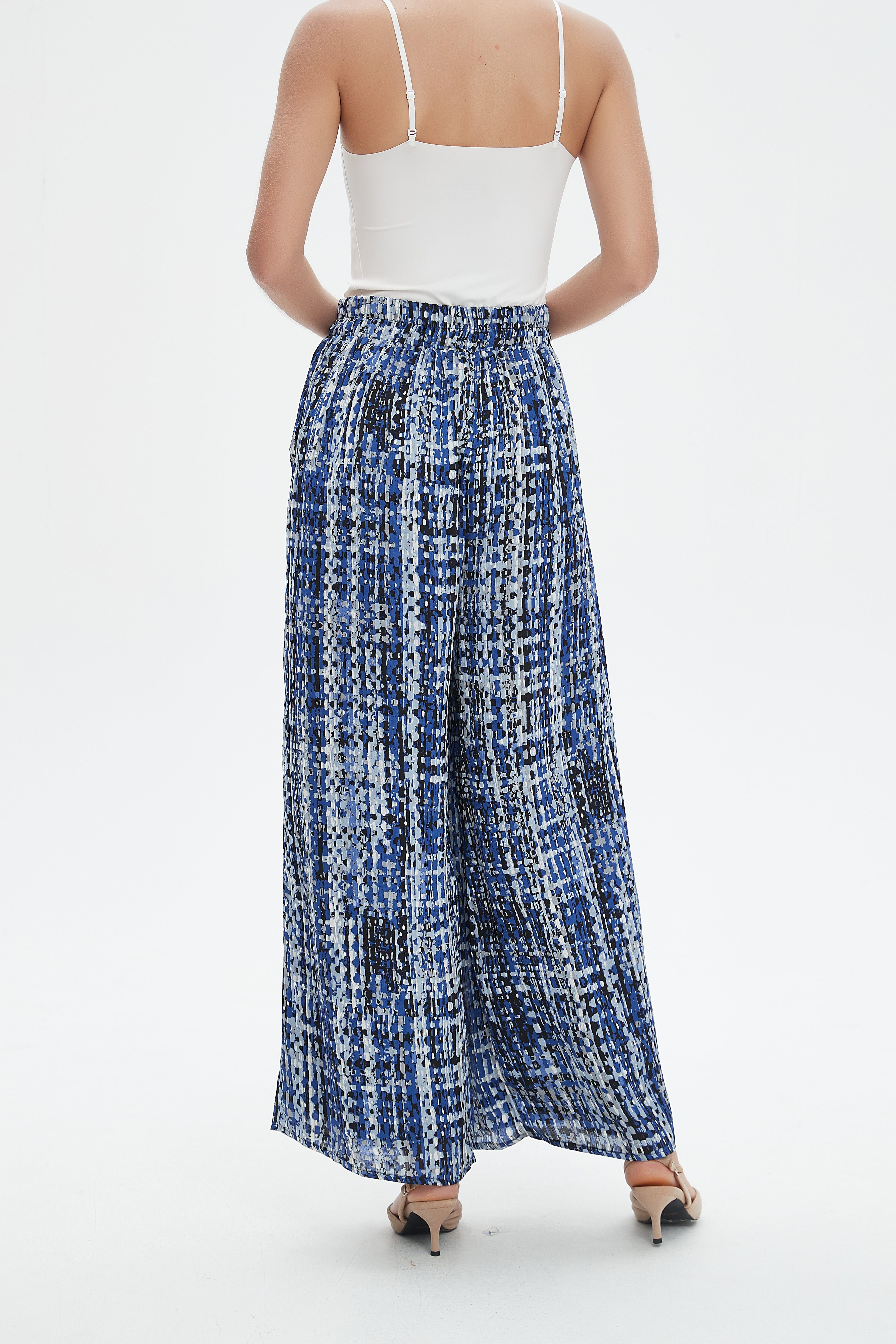 نتشي بنطلون طويل ملون واسع نسائي