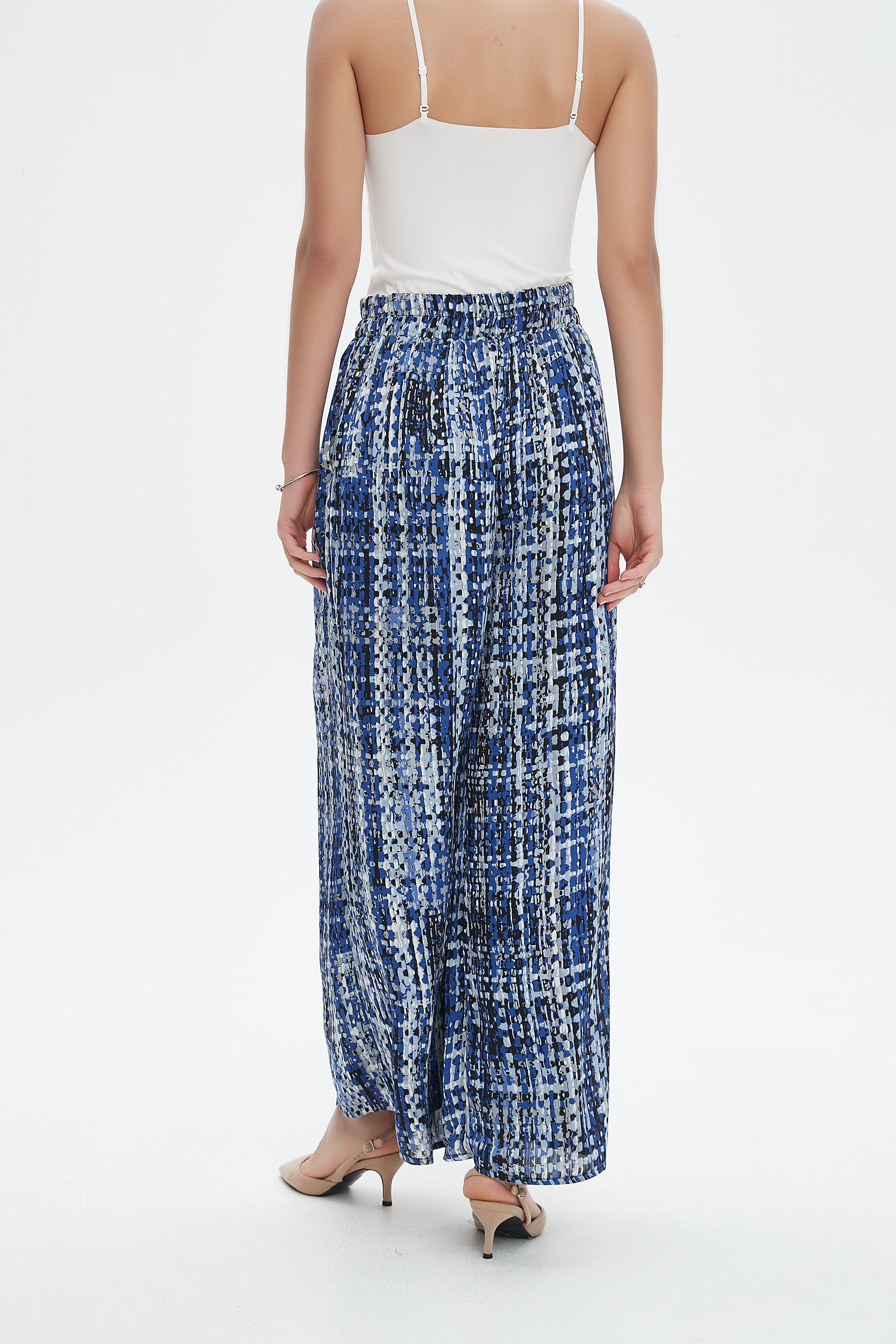 نتشي بنطلون طويل ملون واسع نسائي