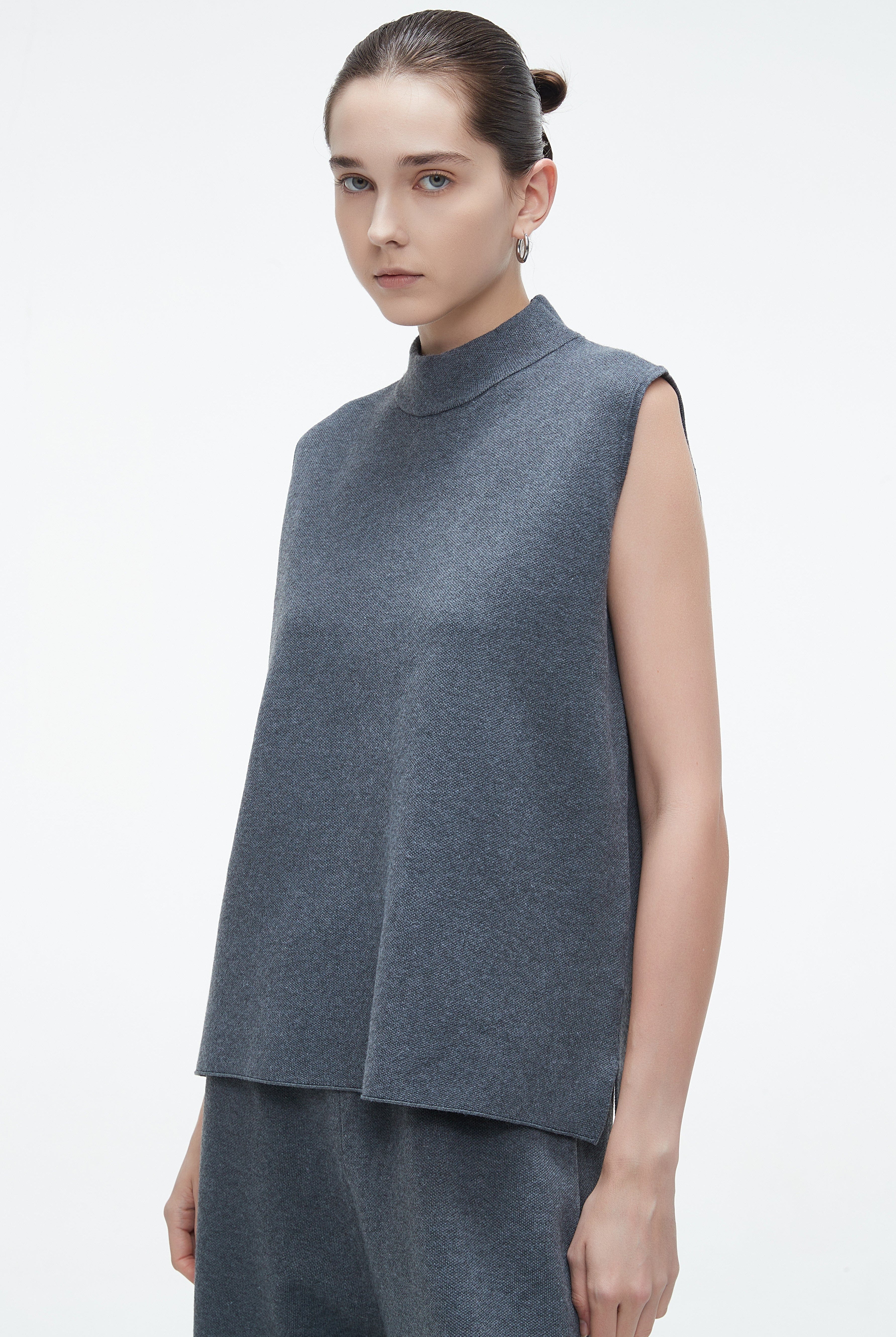 يولا بلوزة نسائية طويلة برقبة عالية كات