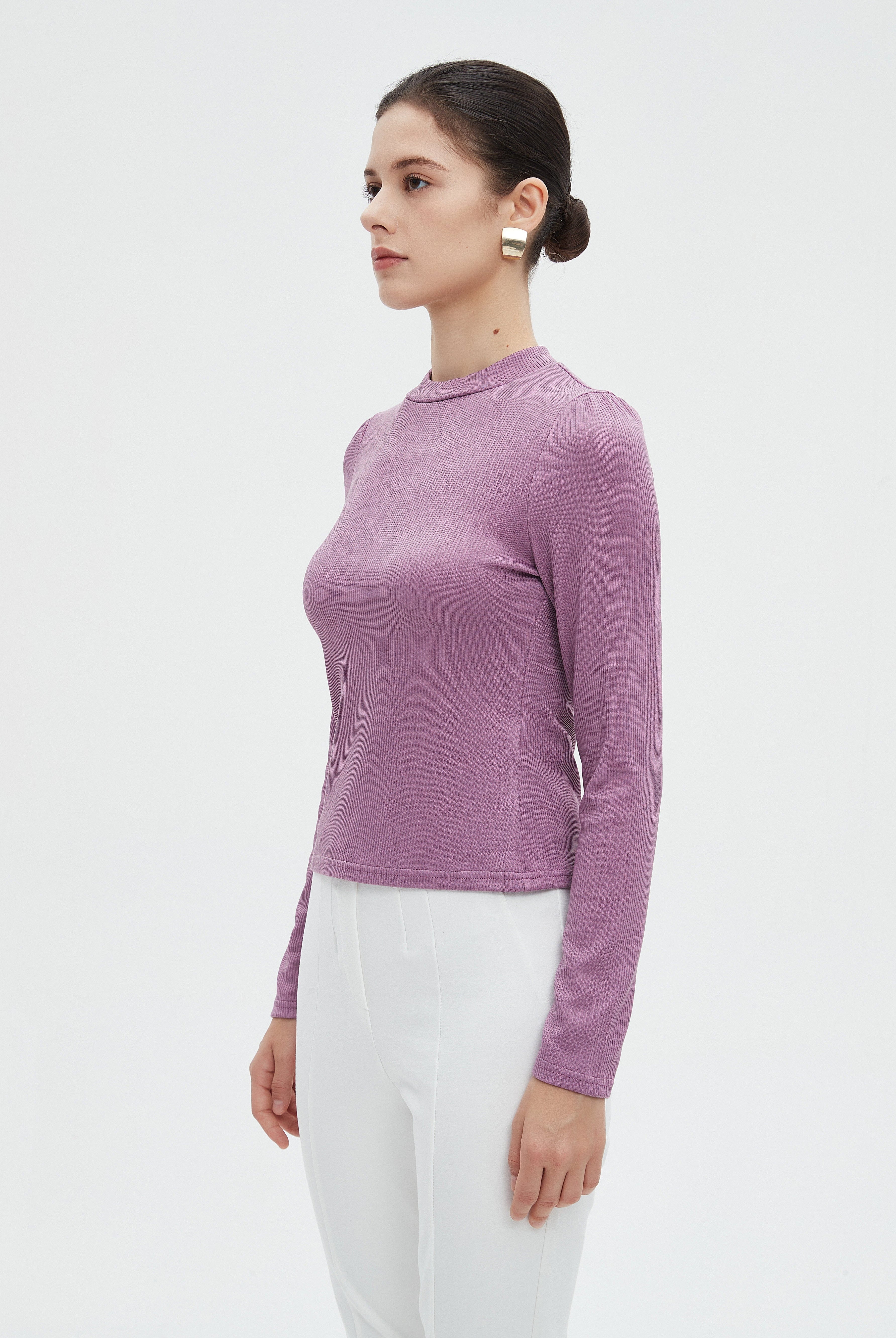 ميكا بلوزة نسائية طويلة سادة باكمام طويلة