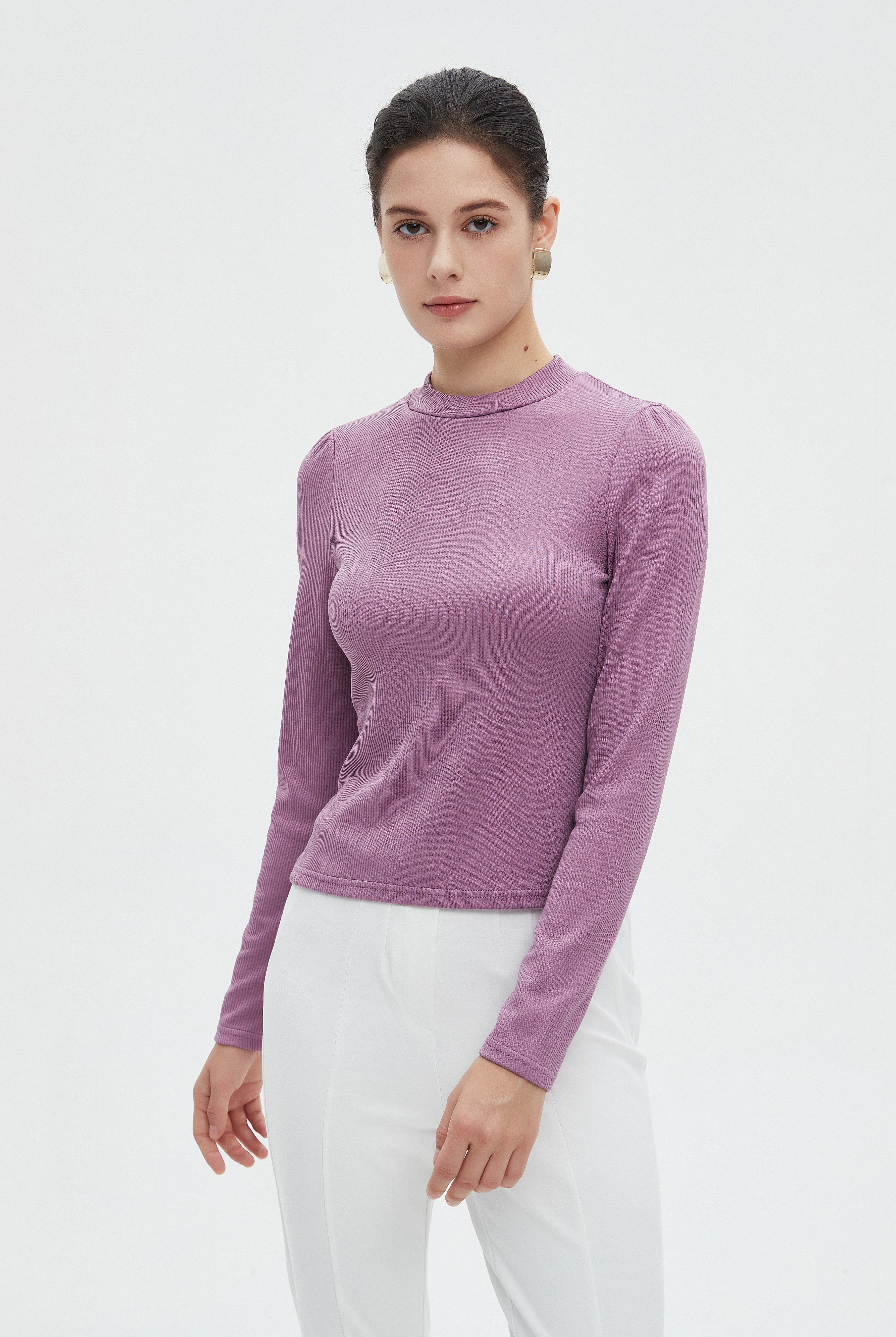 ميكا بلوزة نسائية طويلة سادة باكمام طويلة