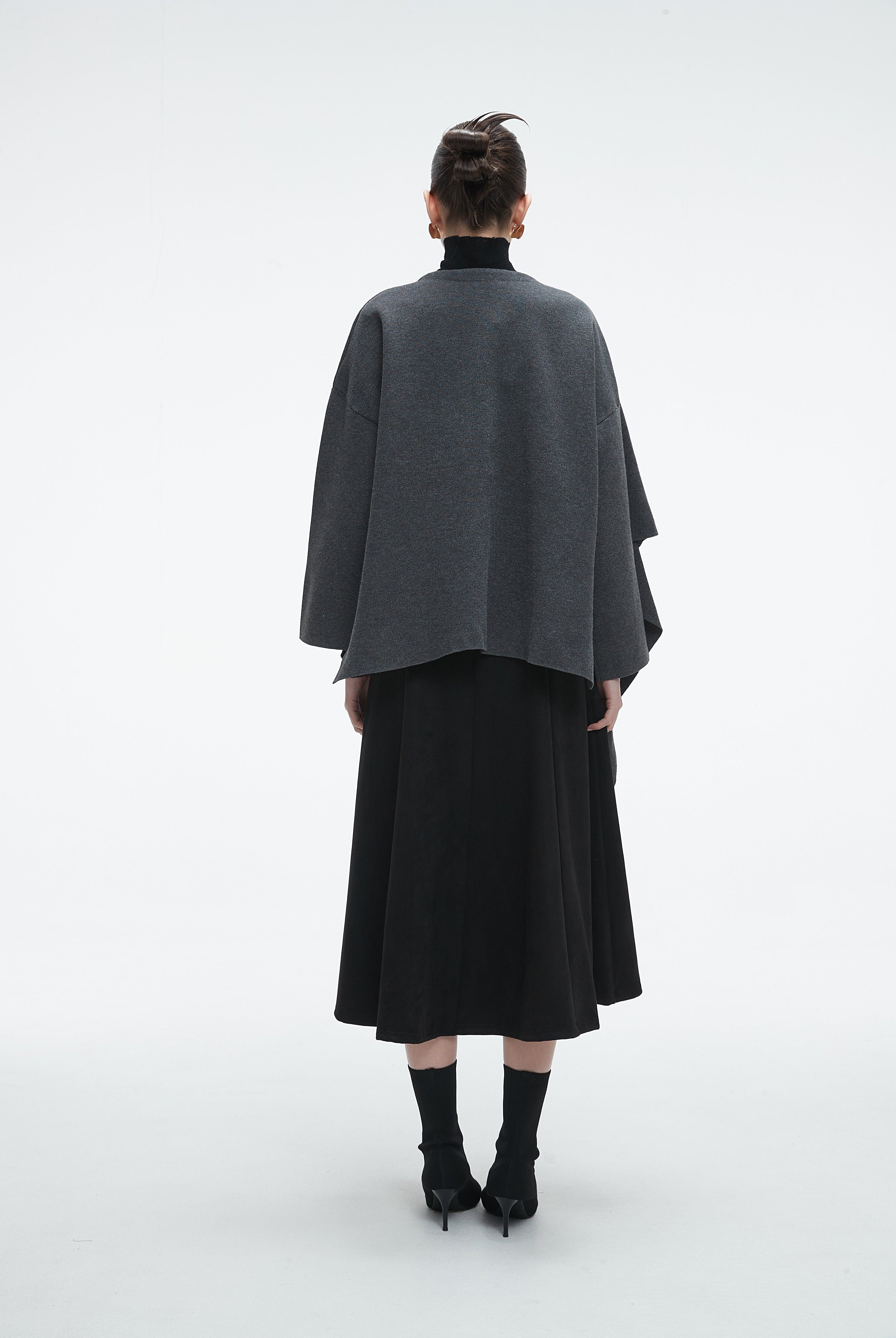 يولا بلوزة نسائية شتوى بأكمام طويلة وقصة وشاح على الكتف