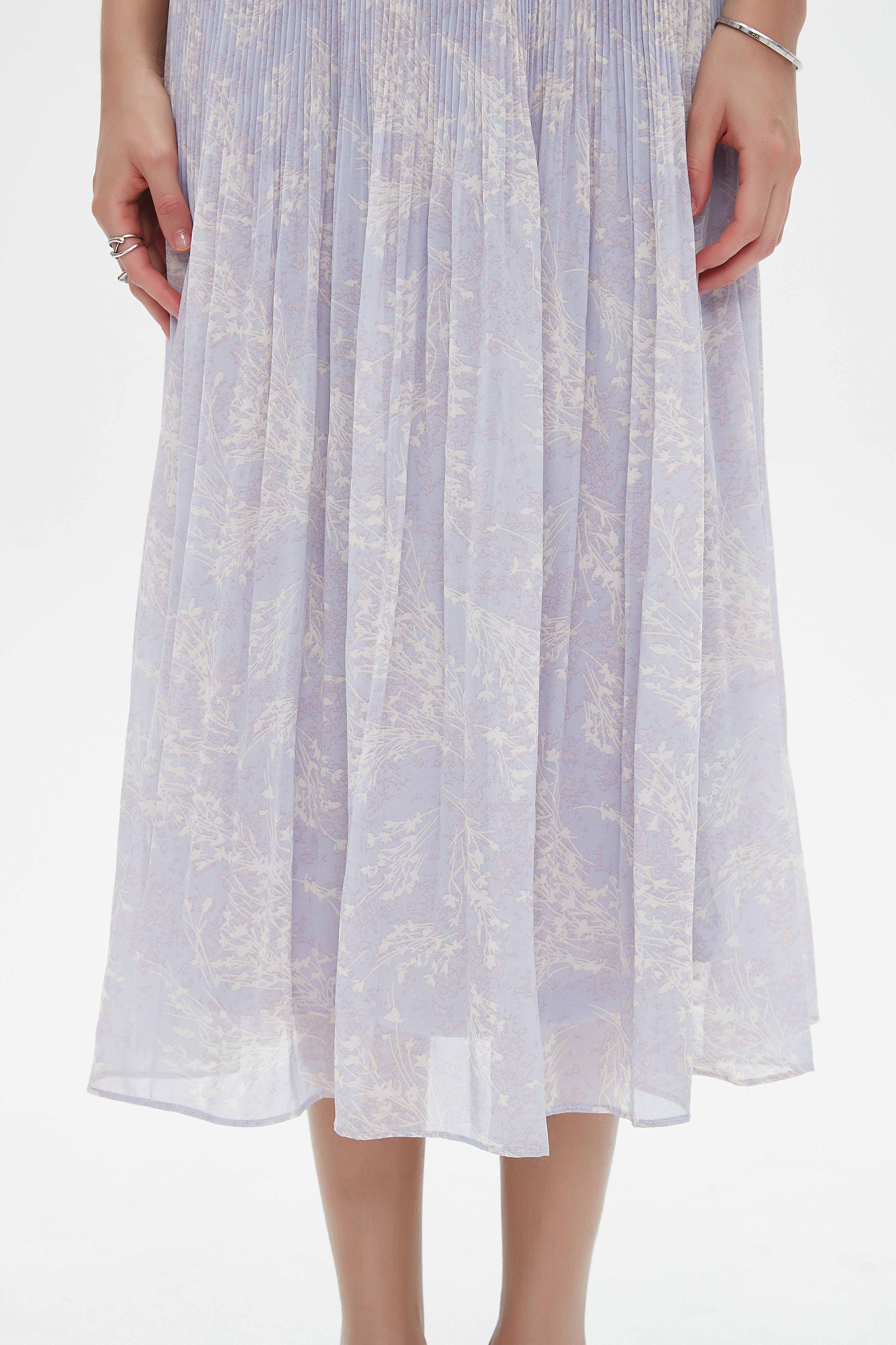 نتشي تنورة ميدي مشجرة شفافة خصر مرتفع نسائي