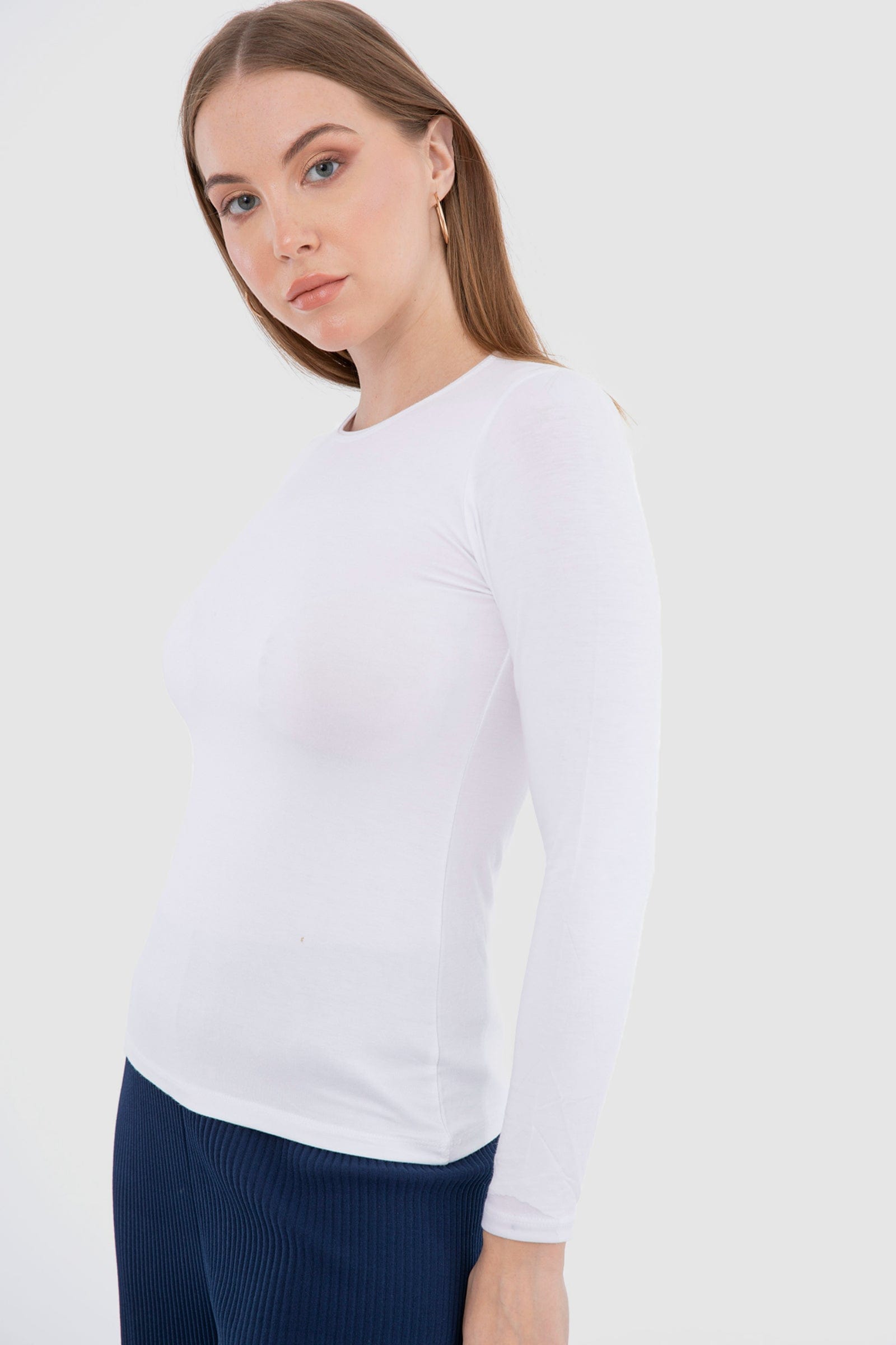 كارينا بلوزة كم طويل من الفيسكوز