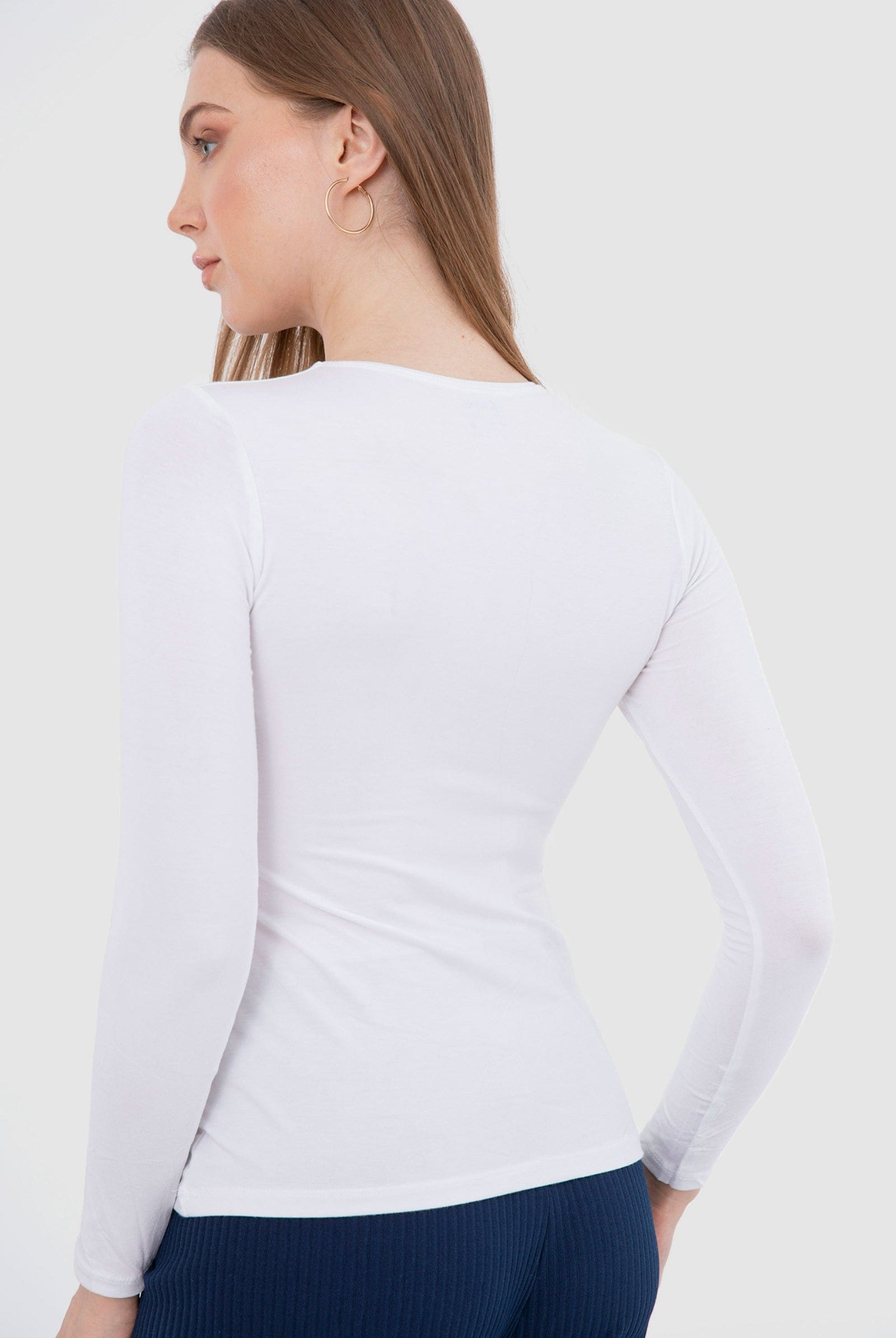 كارينا بلوزة كم طويل من الفيسكوز