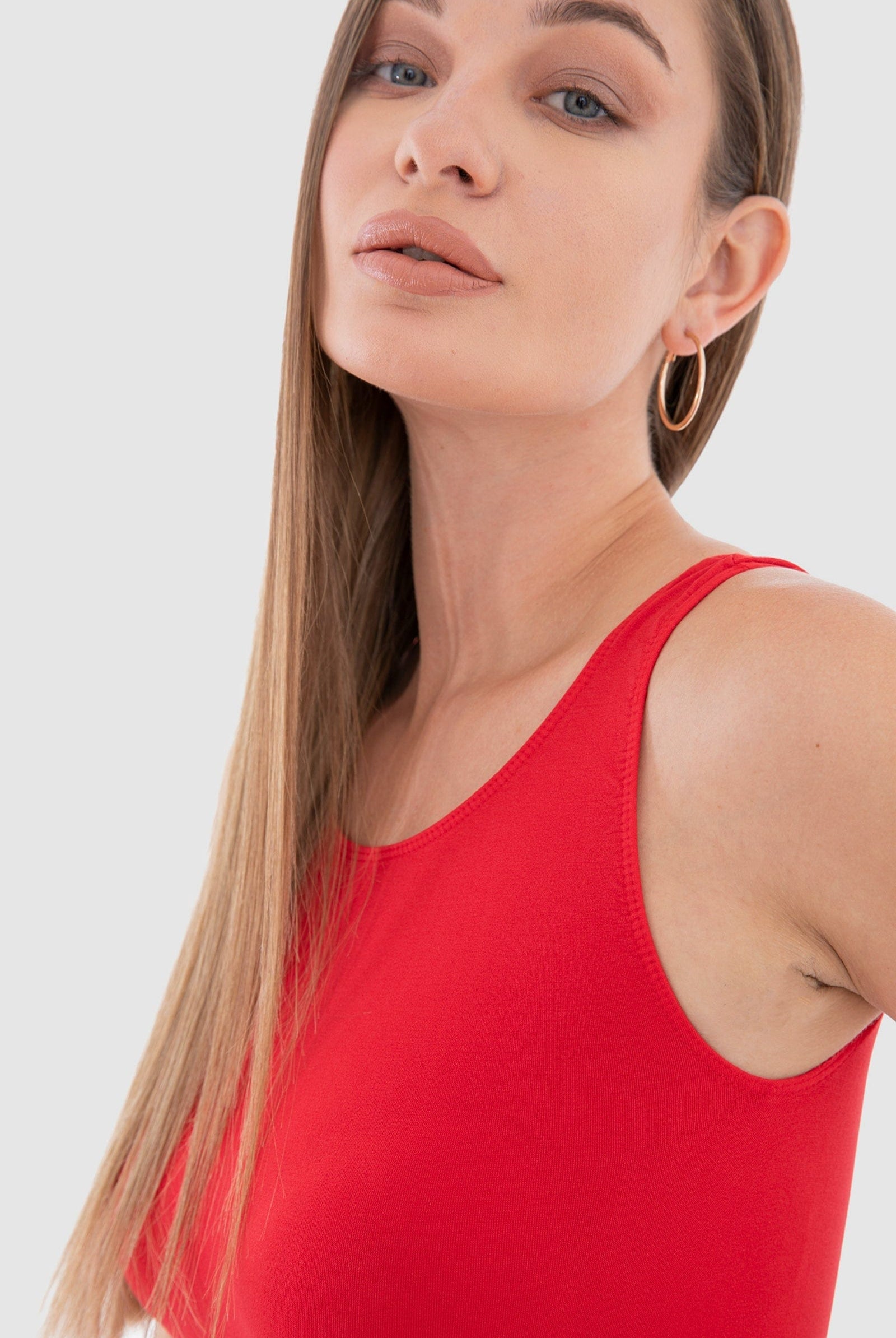 كارينا بلوزة سادة كت مايكروفايبر بياقة دائرية