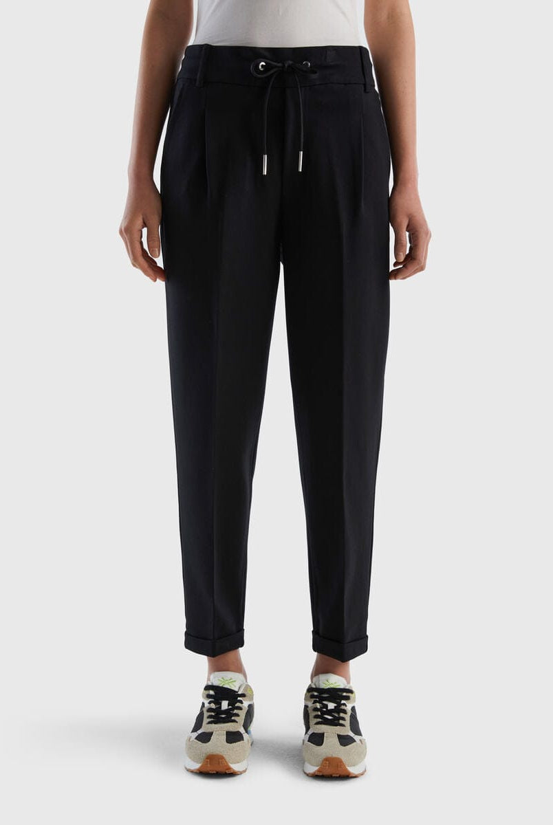 يونايتد كولورز اوف بينيتون بنطلون مصبوغ بخيوط ملونة برباط