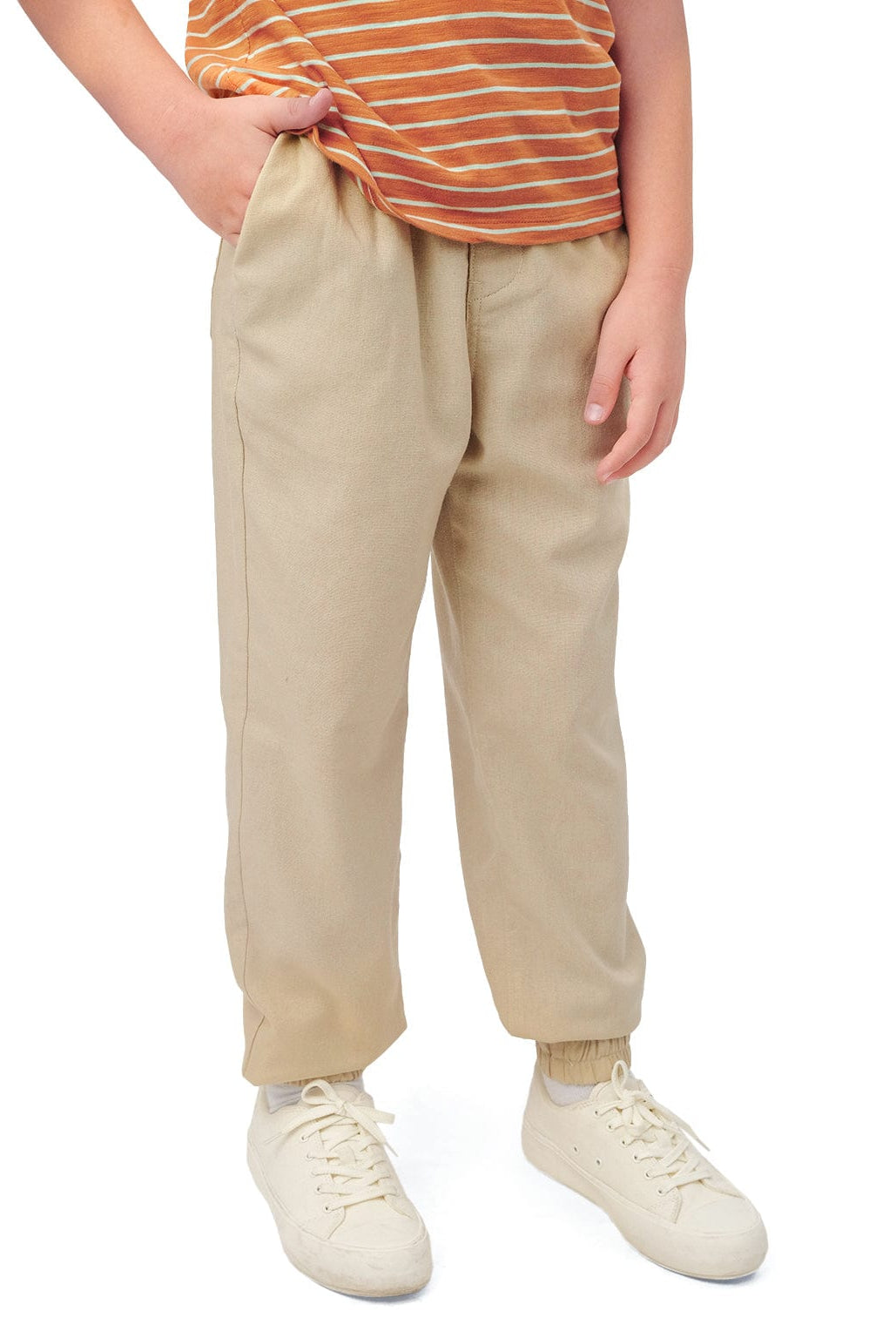 جينجرسنابس بنطلون ولادي بأستيك من الأسفل سادة