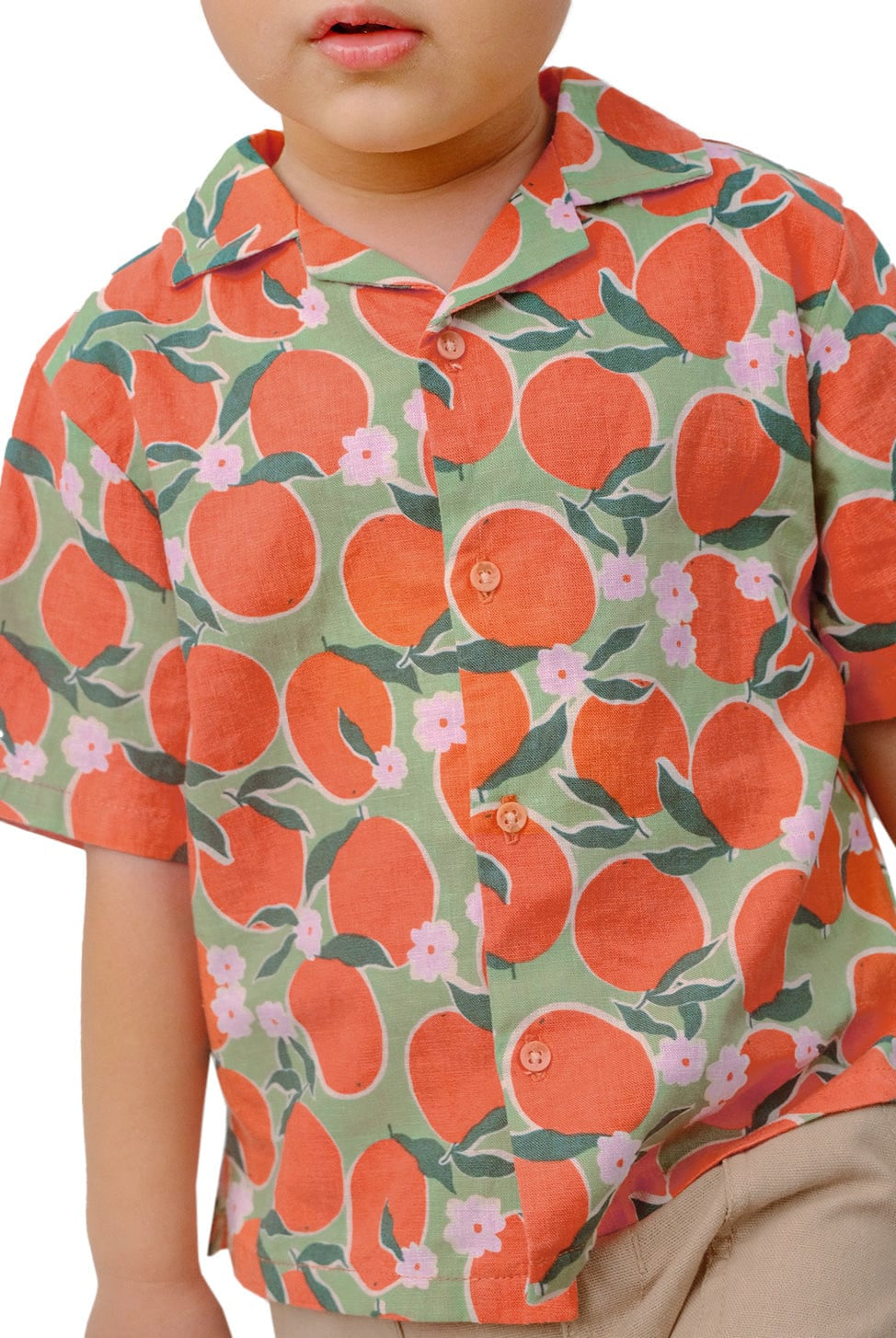 جينجرسنابس قميص نص كم بولو بيبي ولاد بنقشة فاكهة