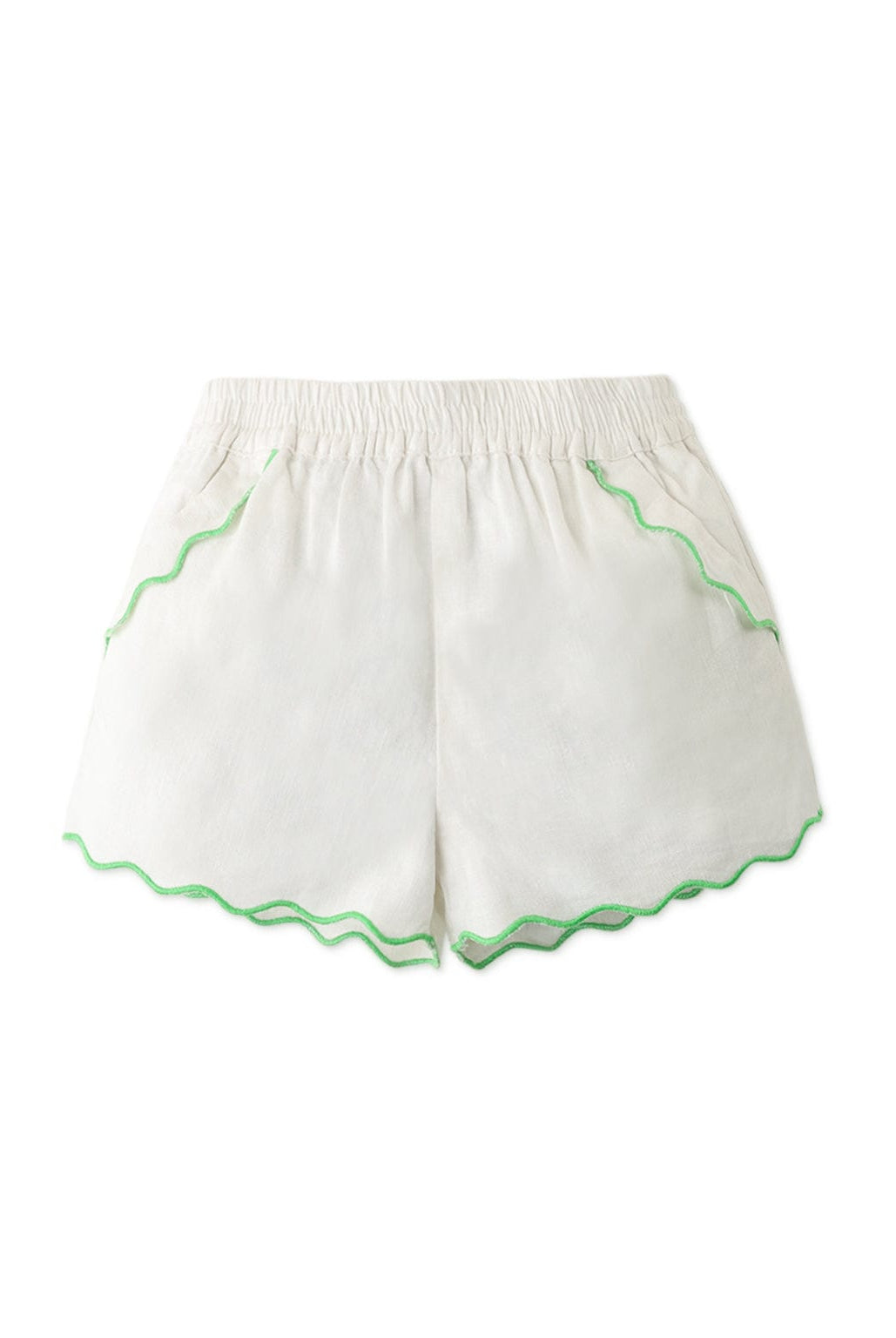 جينجرسنابس شورت بيبي بنات سادة بخط مطرز