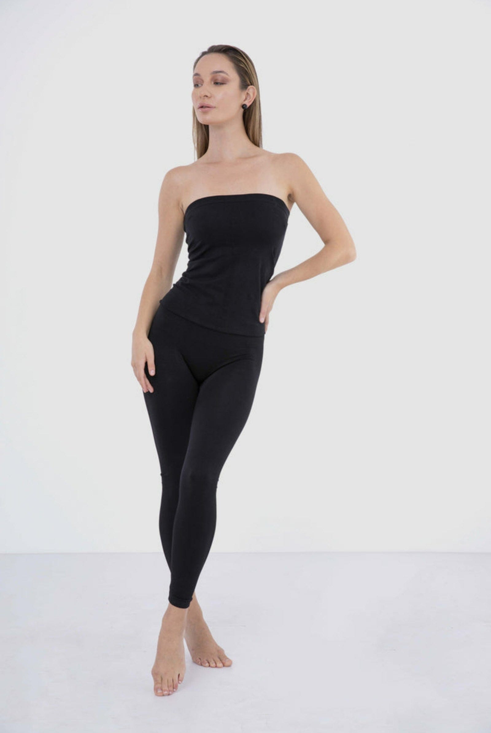 كارينا ليقنز ضيق سادة مايكروفايبر